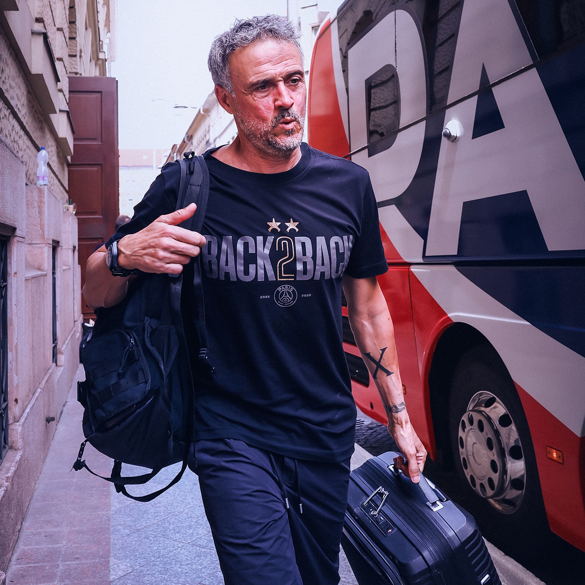 PSG Winner Back to Back 2 Star Graphic T-Shirt - Navy, , rebel_hi-res