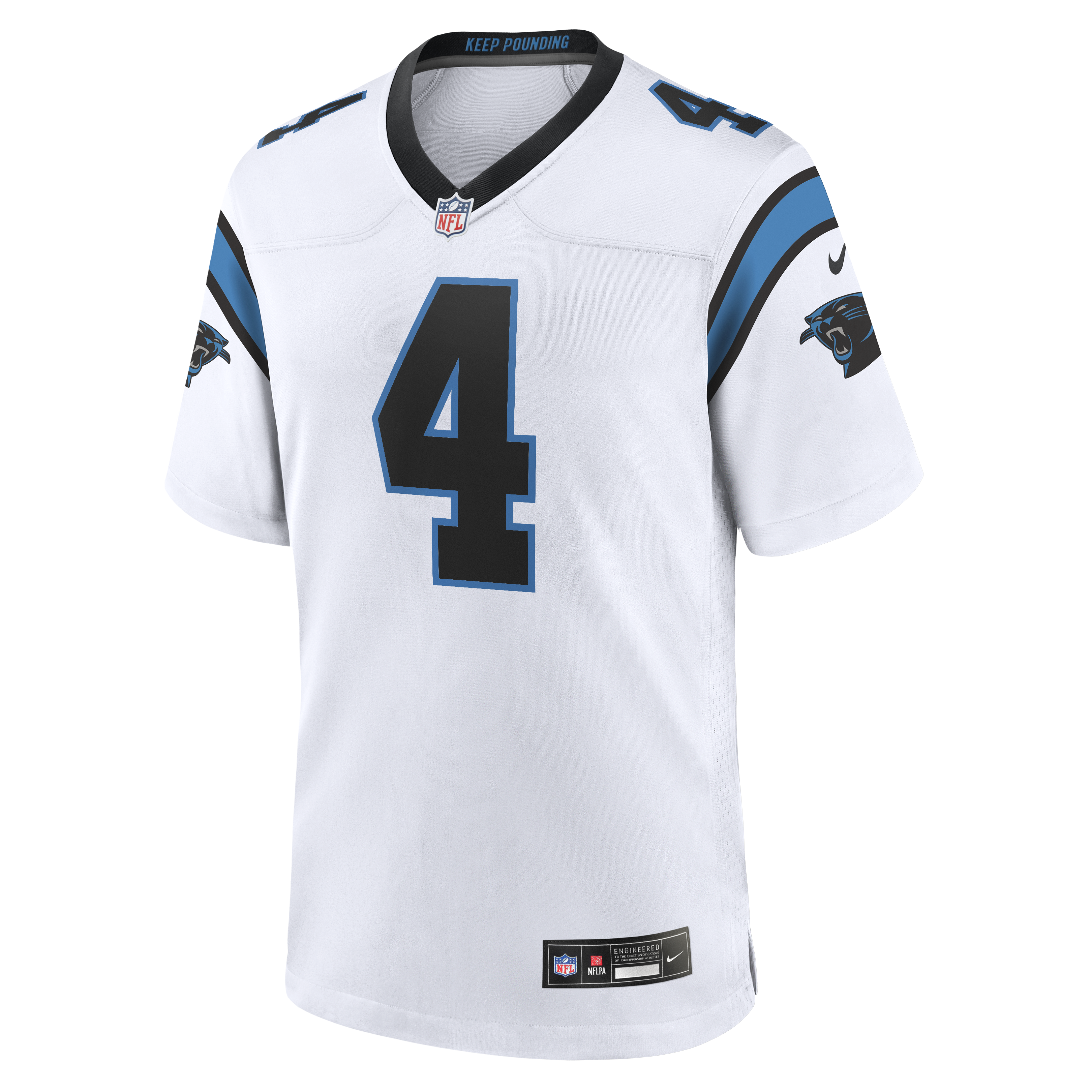Carolina Panthers Nike Game Road Jersey - White - Tetairoa McMillan - Mens, , rebel_hi-res