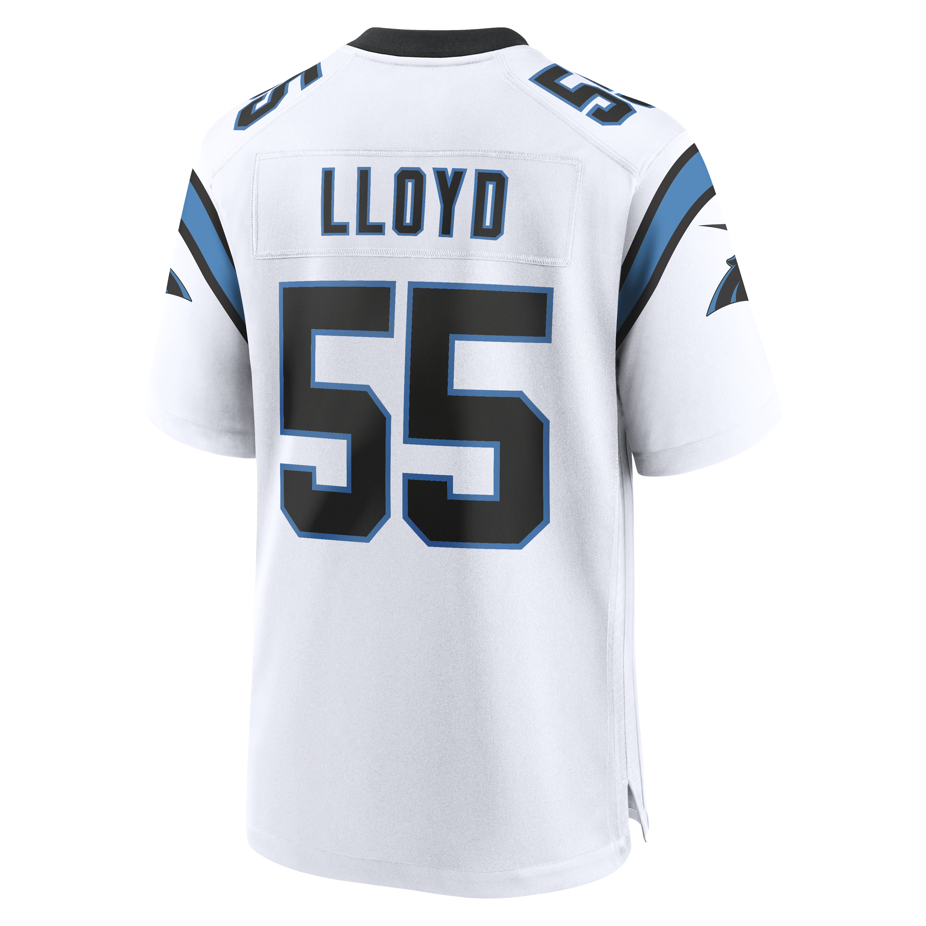 Carolina Panthers Nike Game Road Jersey - White - Devin Lloyd - Mens, , rebel_hi-res
