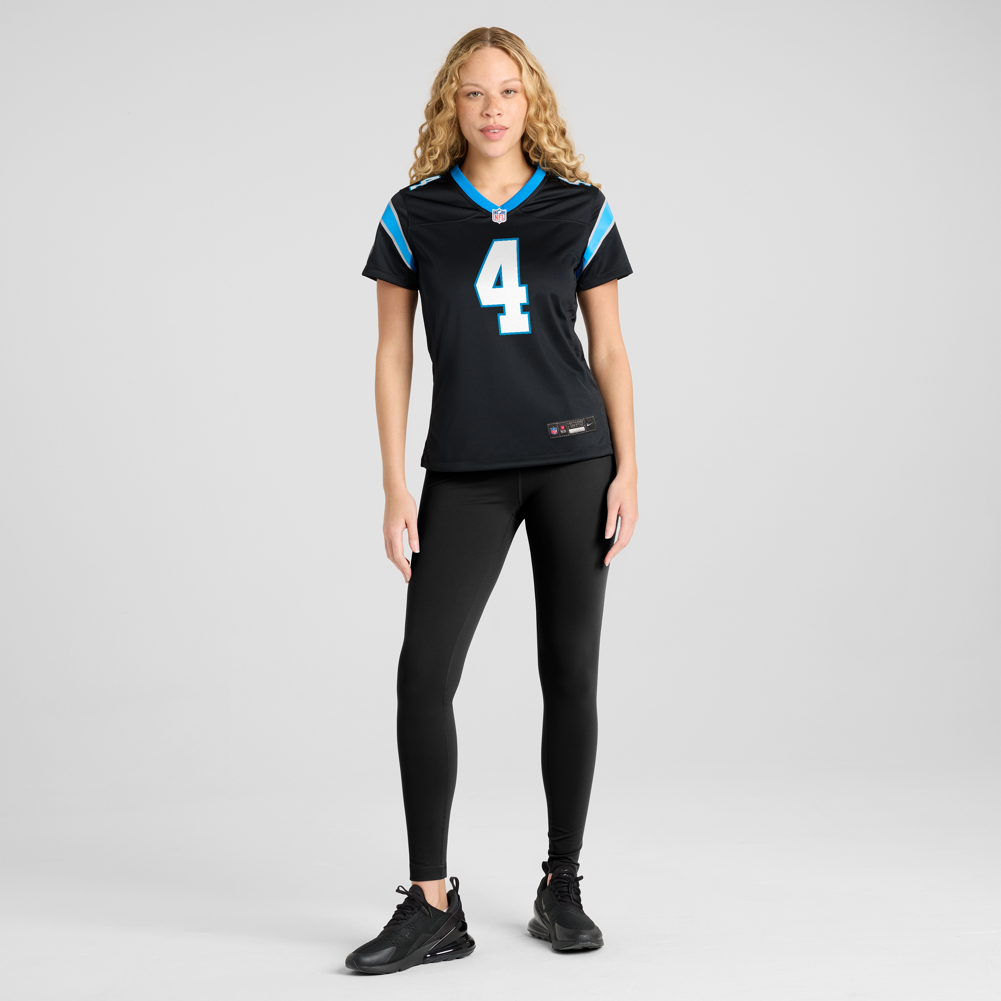 Carolina Panthers Nike Home Game Jersey - Black - Tetairoa McMillan - Womens, , rebel_hi-res