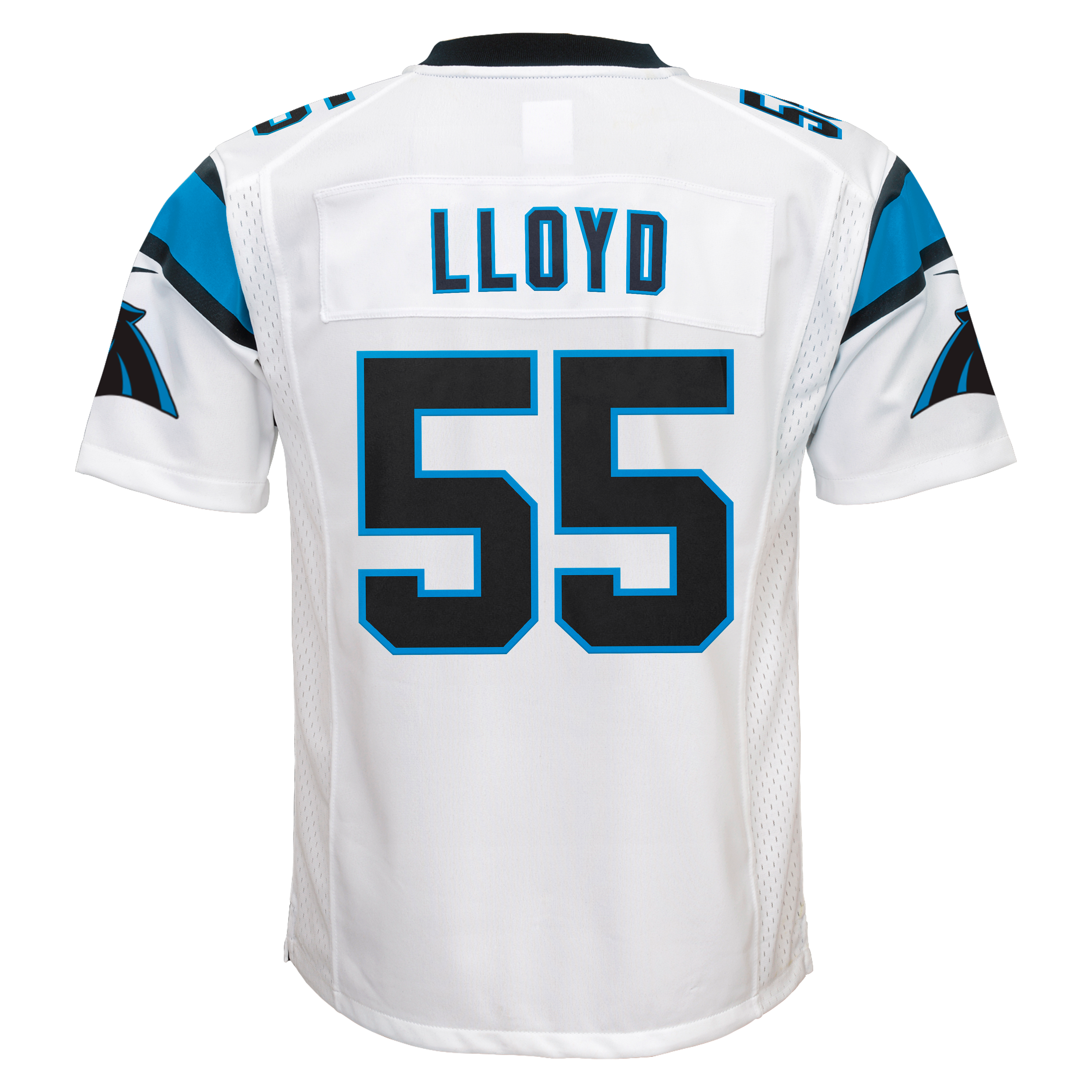 Carolina Panthers Nike Road Game Jersey - White - Devin White - Youth, , rebel_hi-res