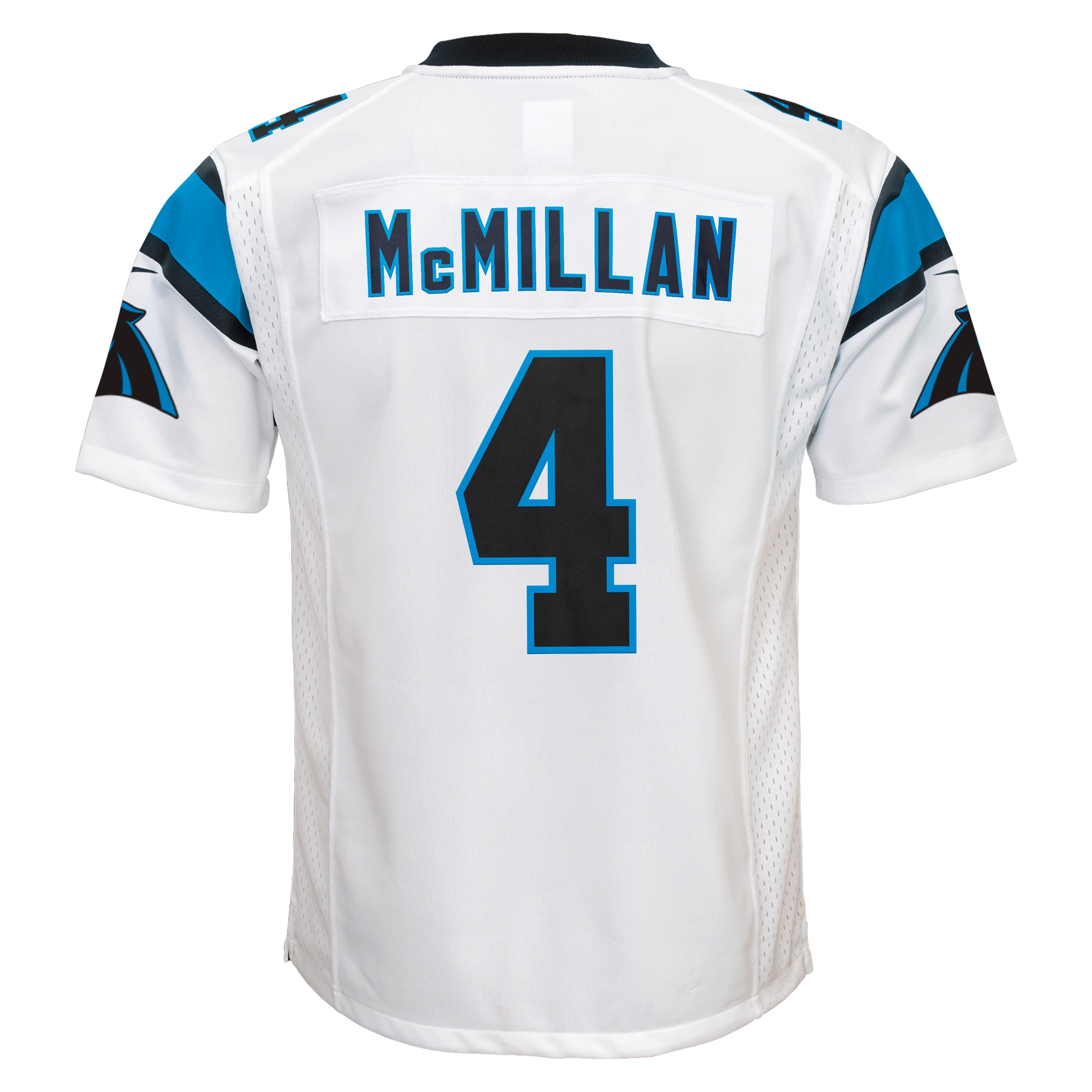 Carolina Panthers Nike Road Game Jersey - White - Tetairoa McMillan - Youth, , rebel_hi-res