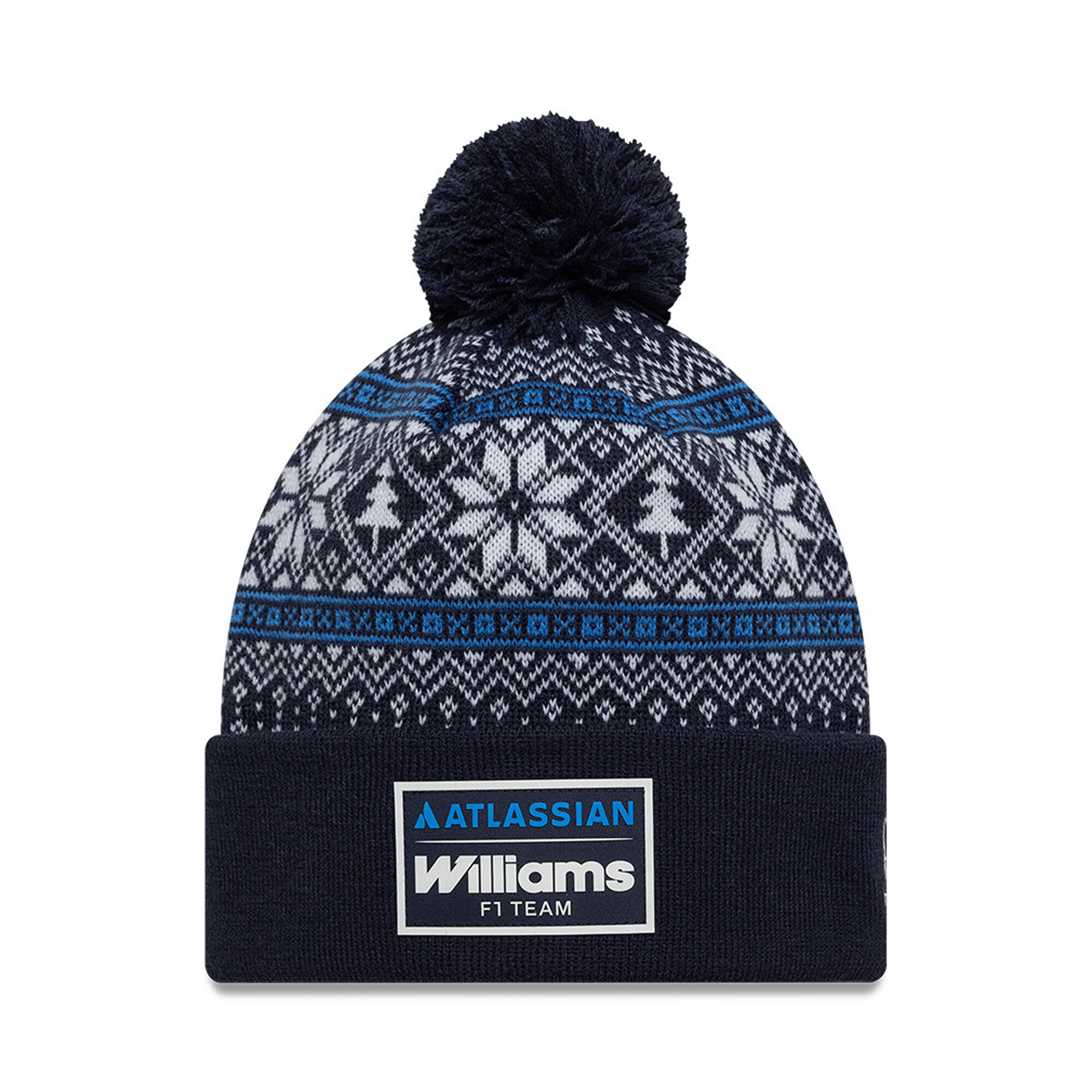Williams Racing New Era Christmas Bobble Cuff Knit Beanie, , rebel_hi-res