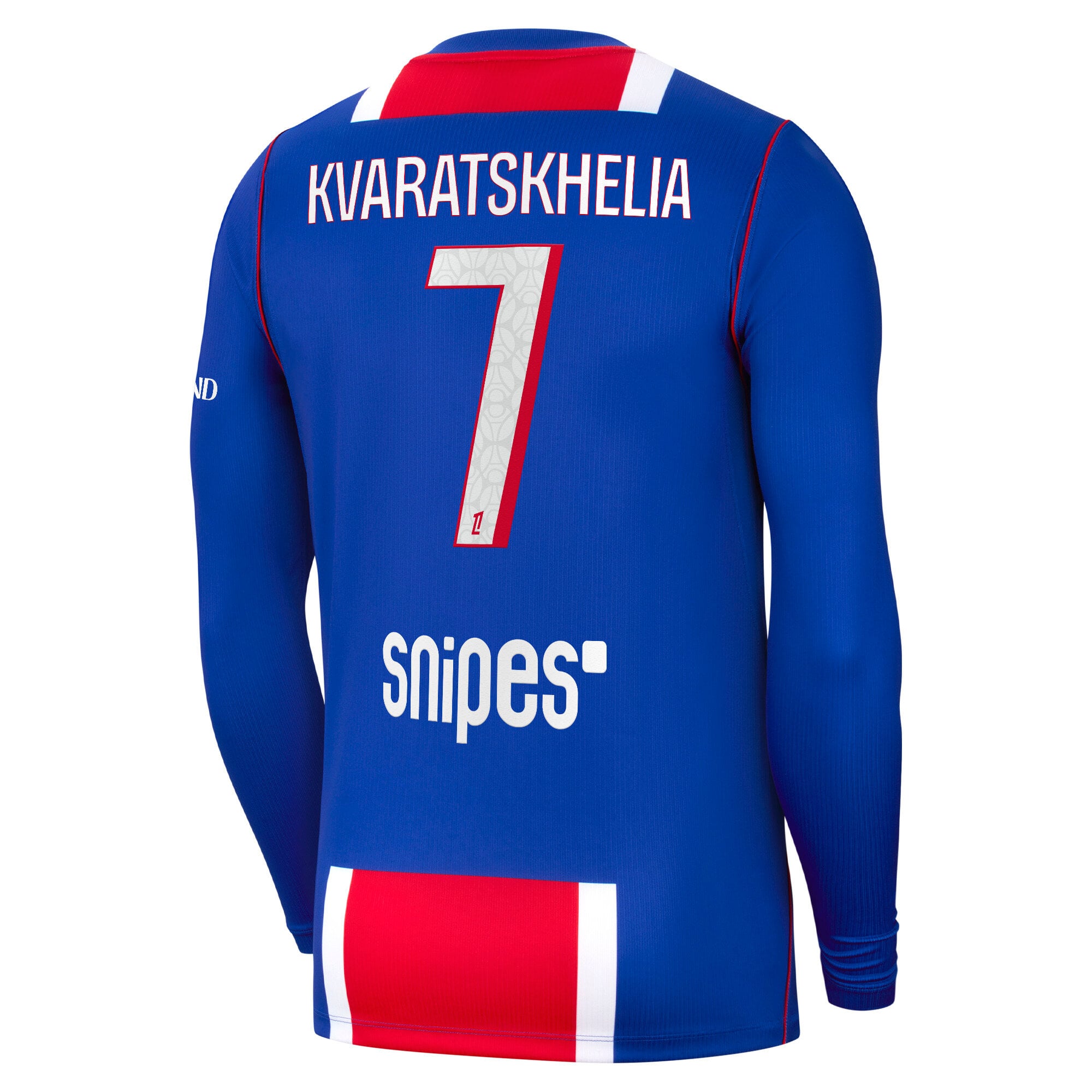 PSG Nike Home Stadium Long Sleeve Shirt 2026-27 with Kvaratskhelia 7 printing, , rebel_hi-res