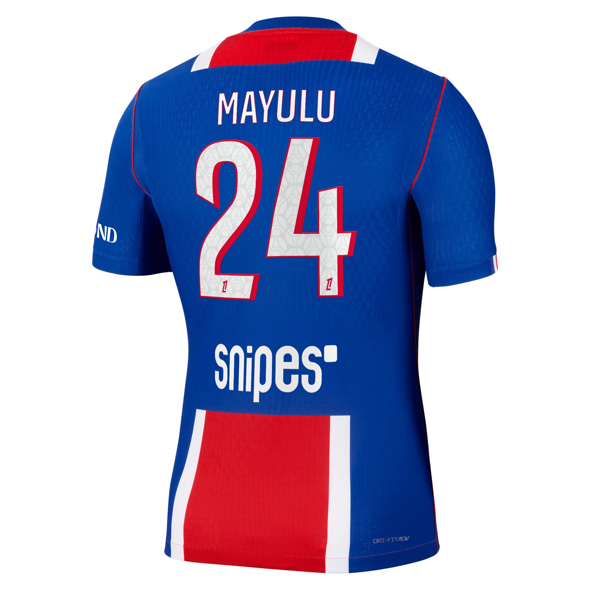 PSG Nike Home Aero-FIT Match Shirt 2026-27 with Mayulu 24 printing, , rebel_hi-res