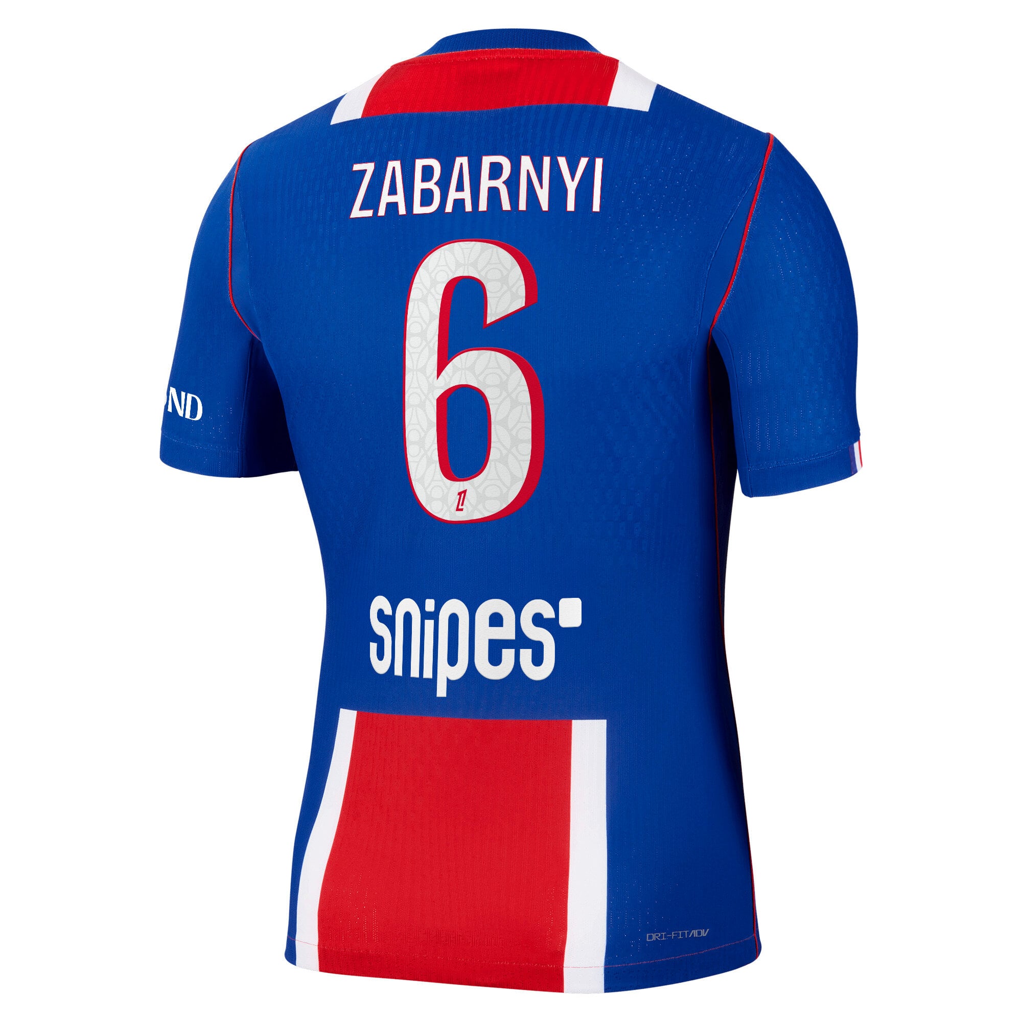 PSG Nike Home Aero-FIT Match Shirt 2026-27 with Zabarnyi 6 printing, , rebel_hi-res