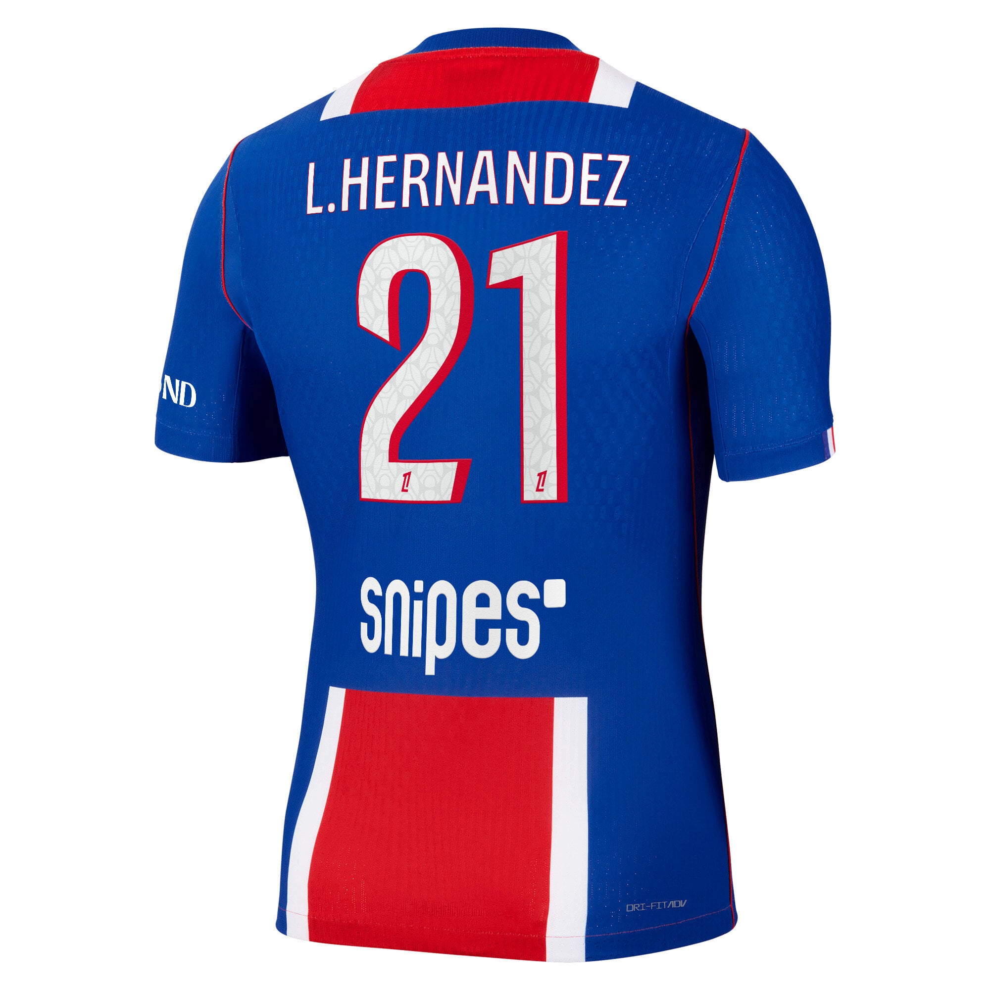PSG Nike Home Aero-FIT Match Shirt 2026-27 with L.Hernandez 21 printing, , rebel_hi-res