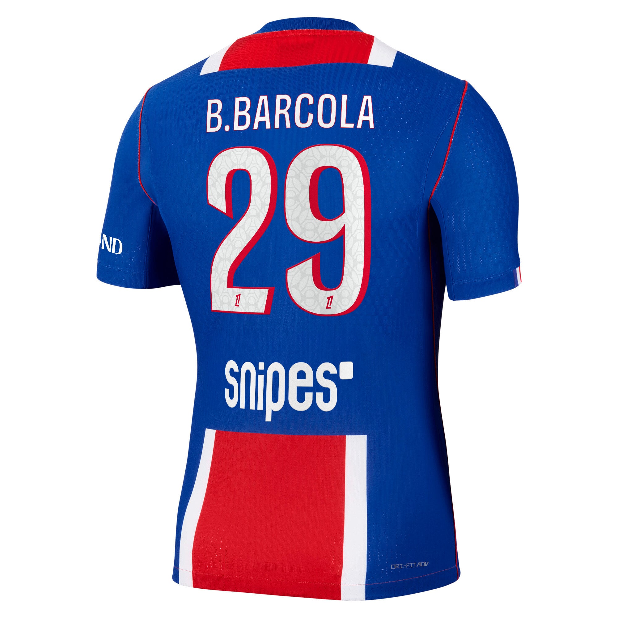 PSG Nike Home Aero-FIT Match Shirt 2026-27 with B.Barcola 29 printing, , rebel_hi-res