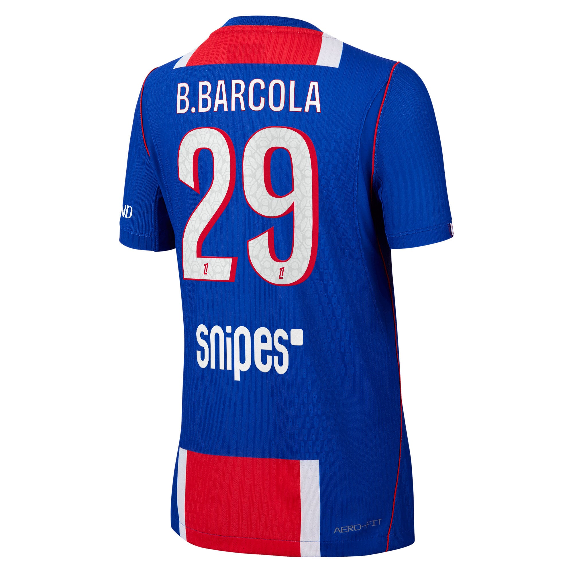 PSG Nike Home Aero-FIT Match Shirt 2026-27 - Kids with B.Barcola 29 printing, , rebel_hi-res