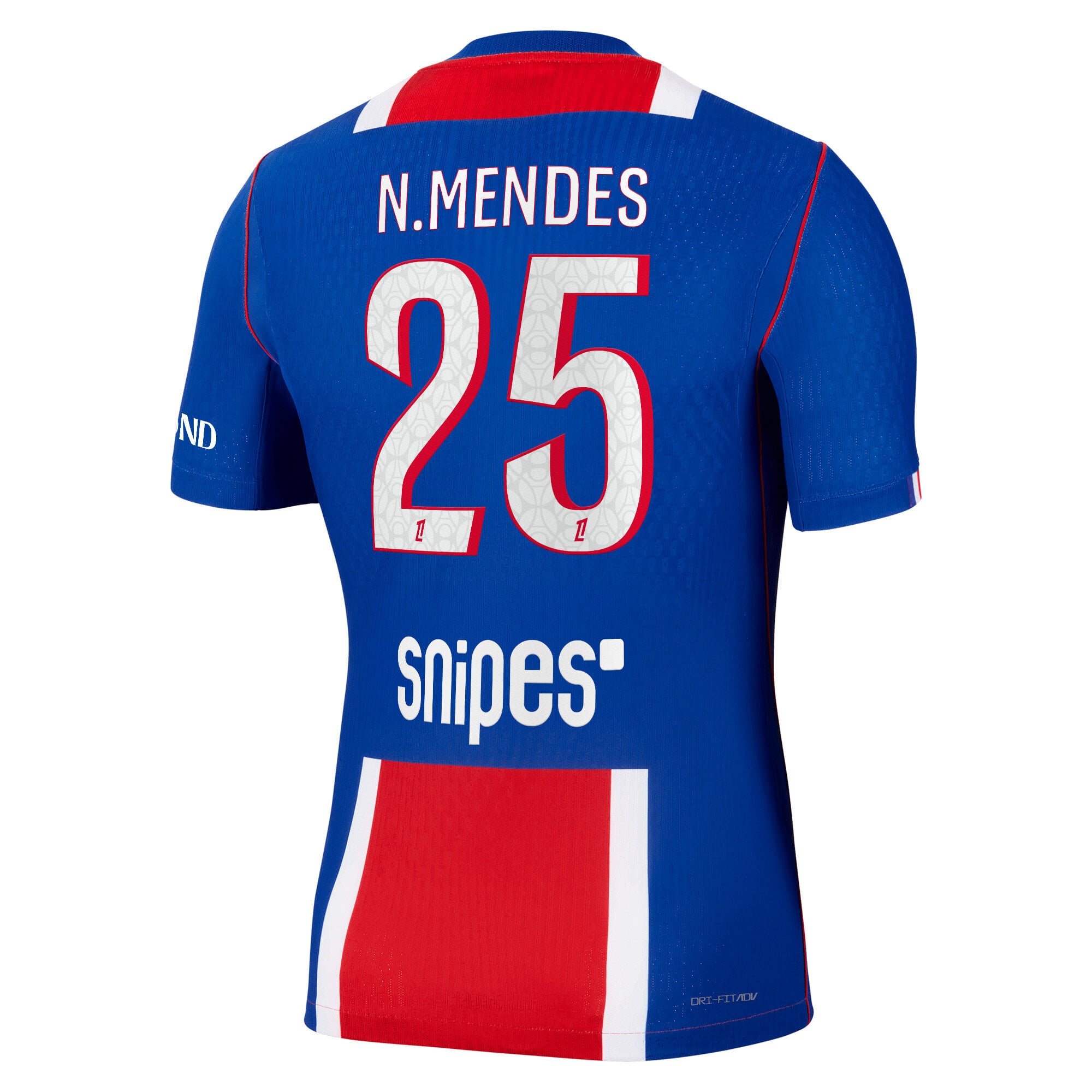 PSG Nike Home Aero-FIT Match Shirt 2026-27 with N.Mendes 25 printing, , rebel_hi-res