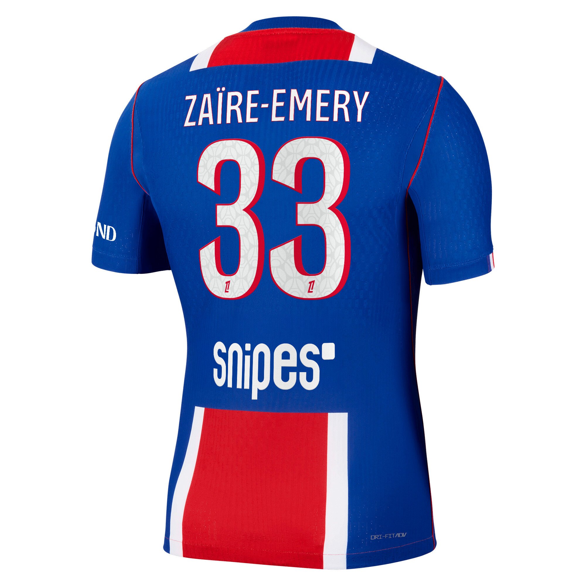 PSG Nike Home Aero-FIT Match Shirt 2026-27 with Za&iuml;re-Emery 33 printing, , rebel_hi-res
