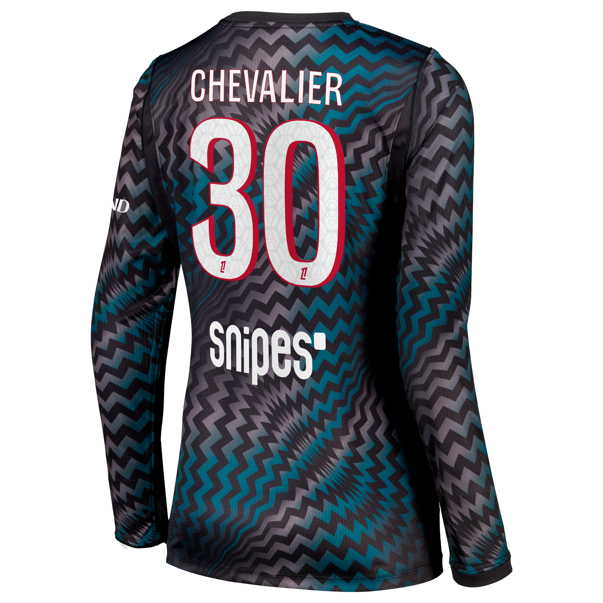 PSG Nike Goalkeeper Stadium Long Sleeve Shirt 2026-27 - Womens with Chevalier 30 printing, , rebel_hi-res