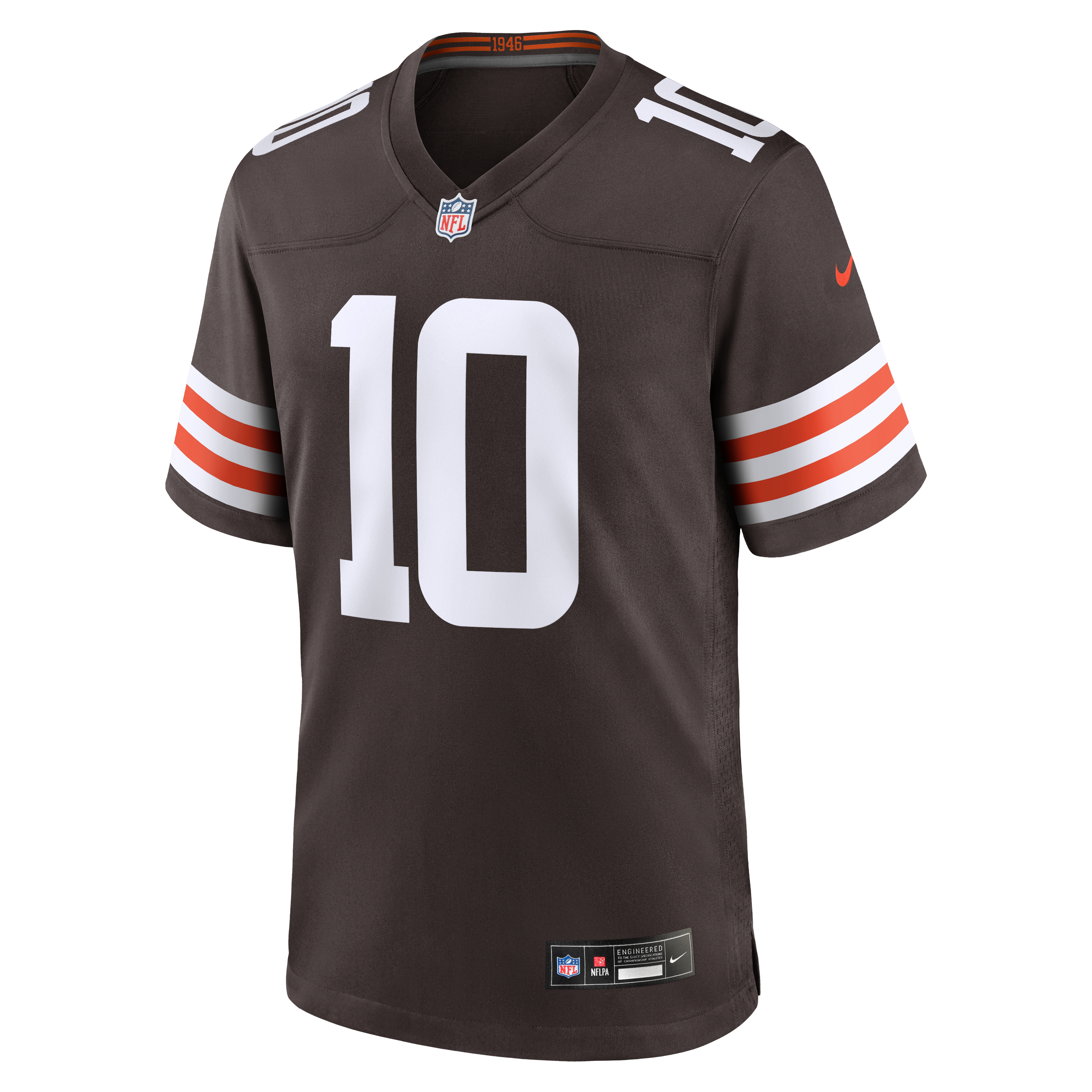 Cleveland Browns Nike Game Home Jersey - Brown - Quinshon Judkins - Mens, , rebel_hi-res