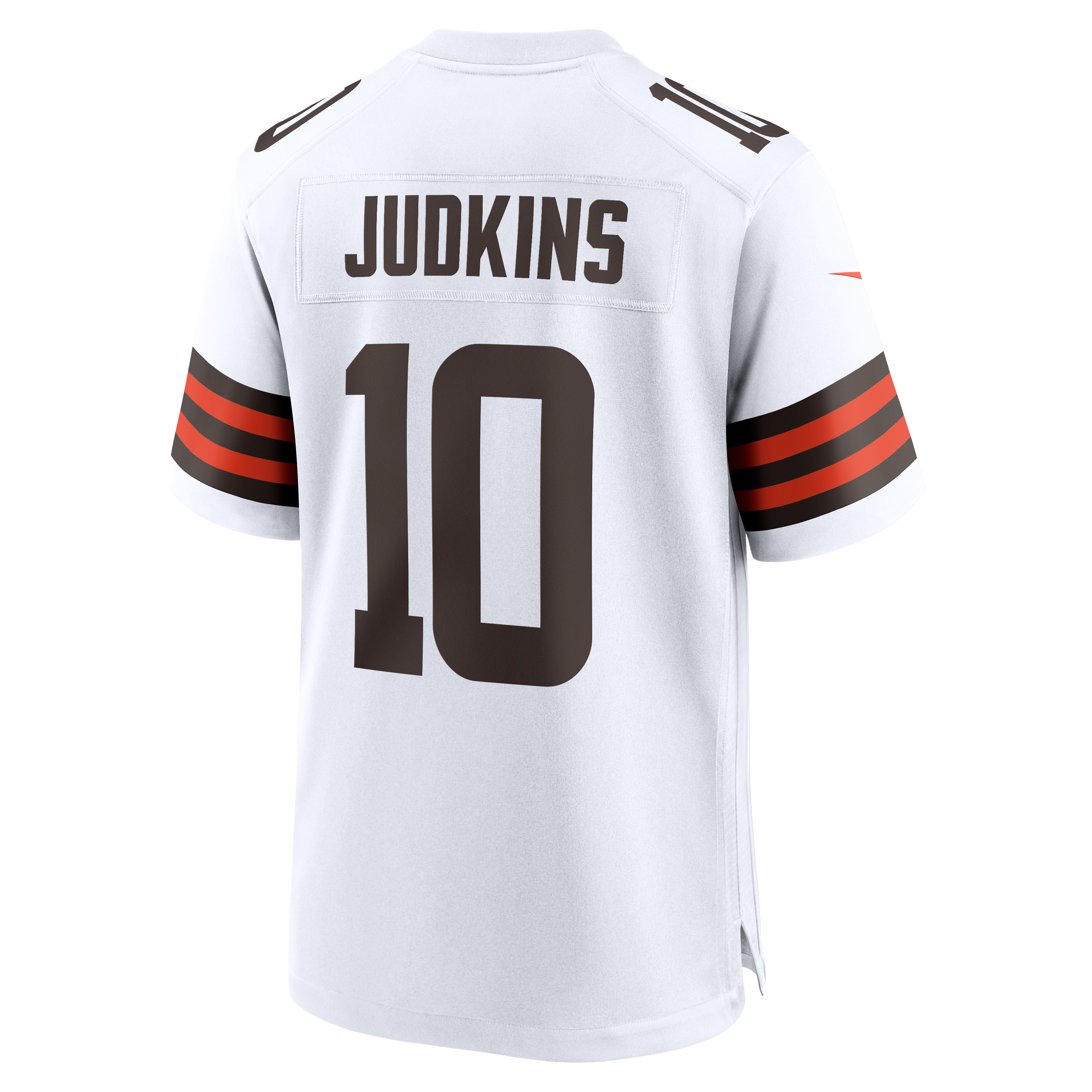 Cleveland Browns Nike Game Road Jersey - White - Quinshon Judkins - Mens, , rebel_hi-res