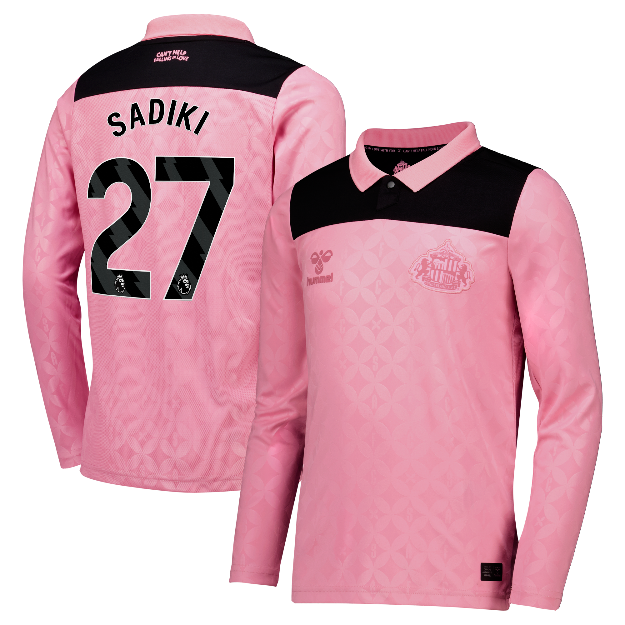 Sunderland x Elvis Hummel Away Shirt 2026-27 - Long Sleeve - Kids with Sadiki 27 printing, , rebel_hi-res
