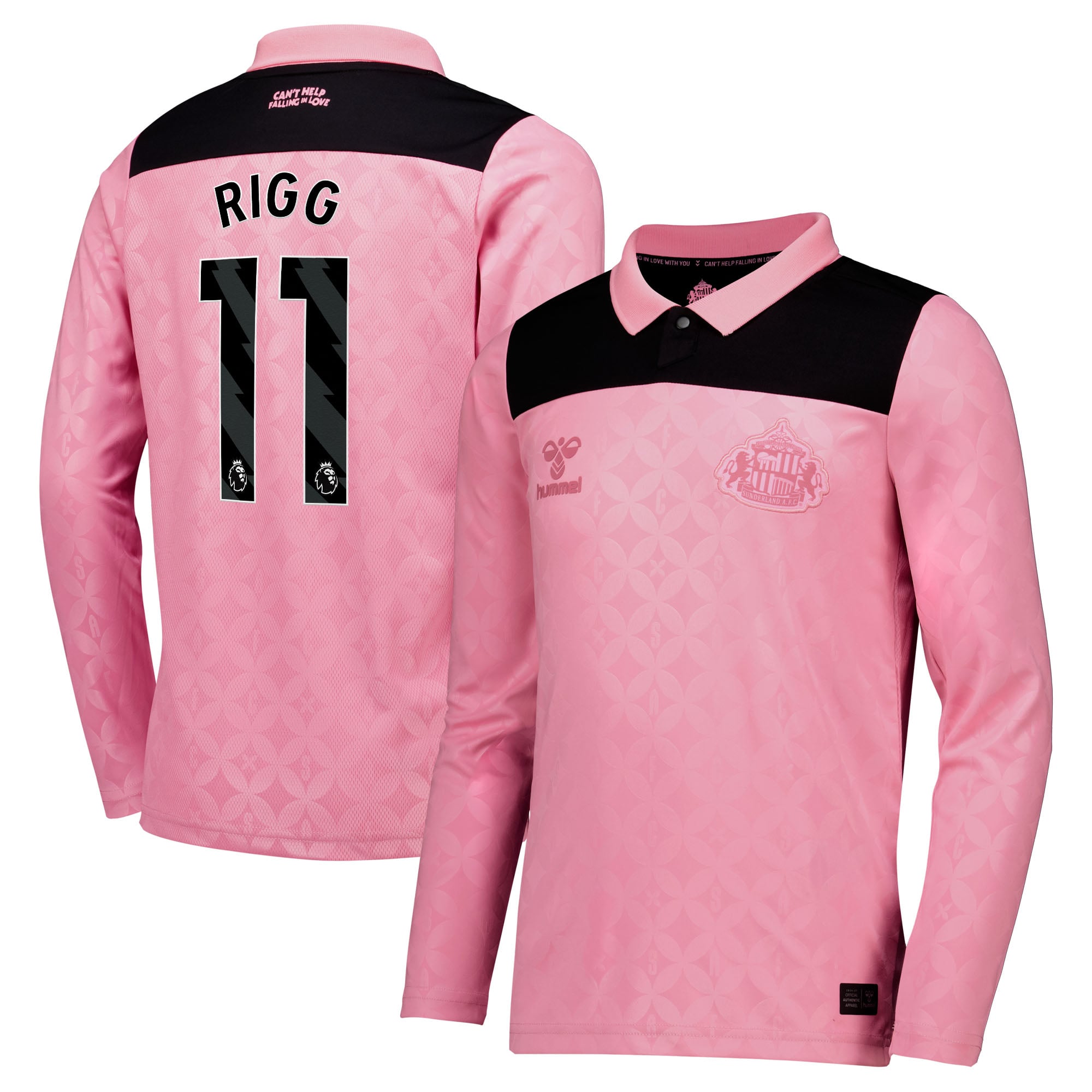 Sunderland x Elvis Hummel Away Shirt 2026-27 - Long Sleeve - Kids with Rigg 11 printing, , rebel_hi-res