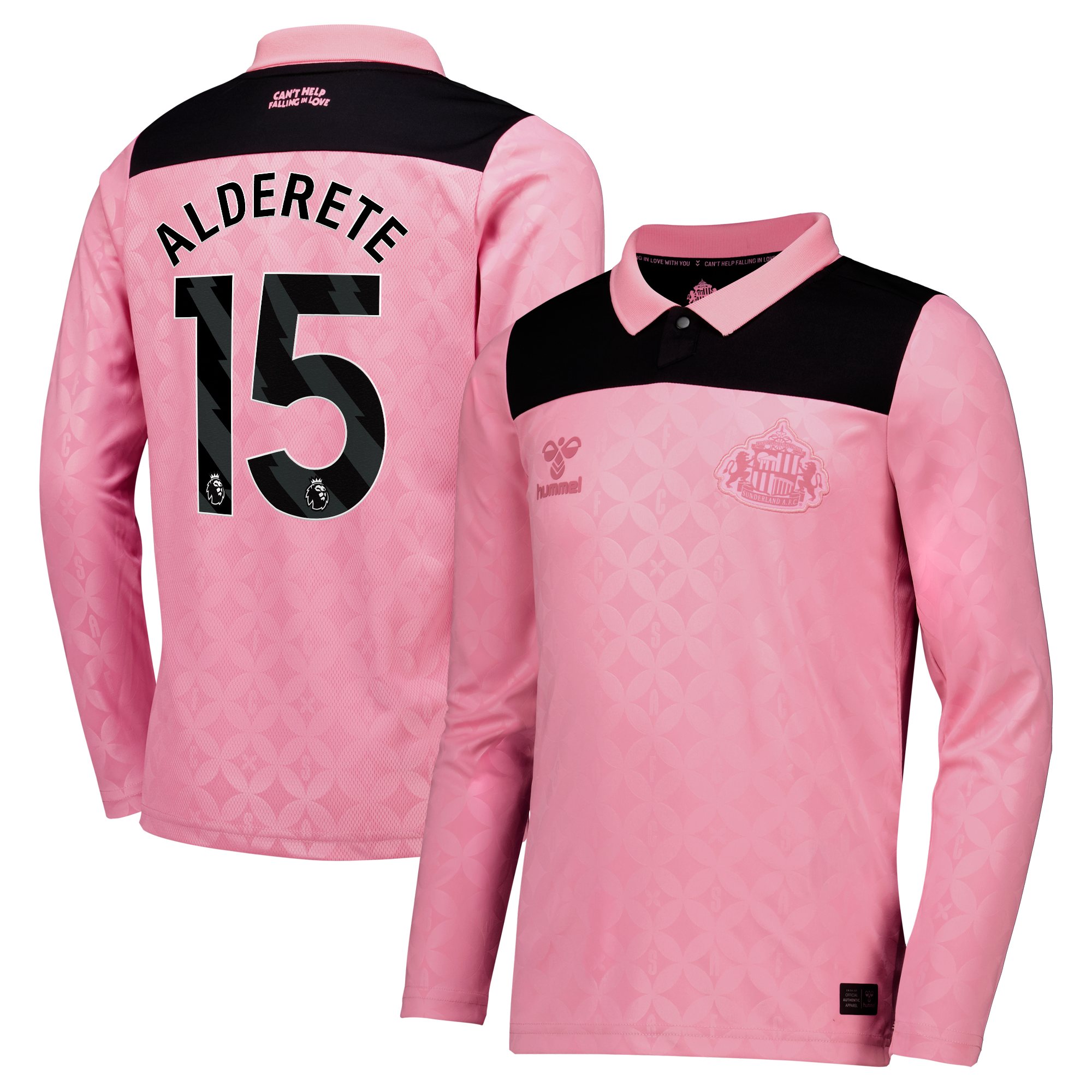 Sunderland x Elvis Hummel Away Shirt 2026-27 - Long Sleeve - Kids with Alderete 15 printing, , rebel_hi-res