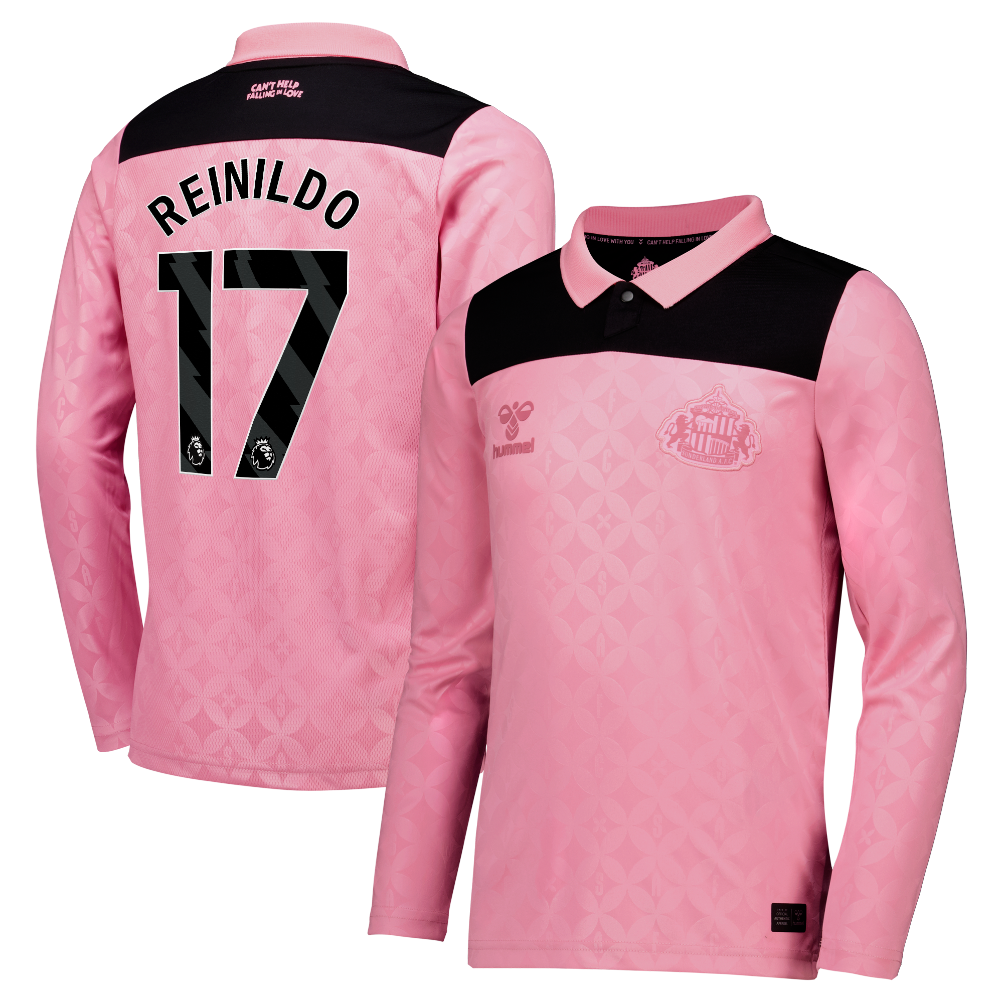 Sunderland x Elvis Hummel Away Shirt 2026-27 - Long Sleeve - Kids with Reinildo 17 printing, , rebel_hi-res