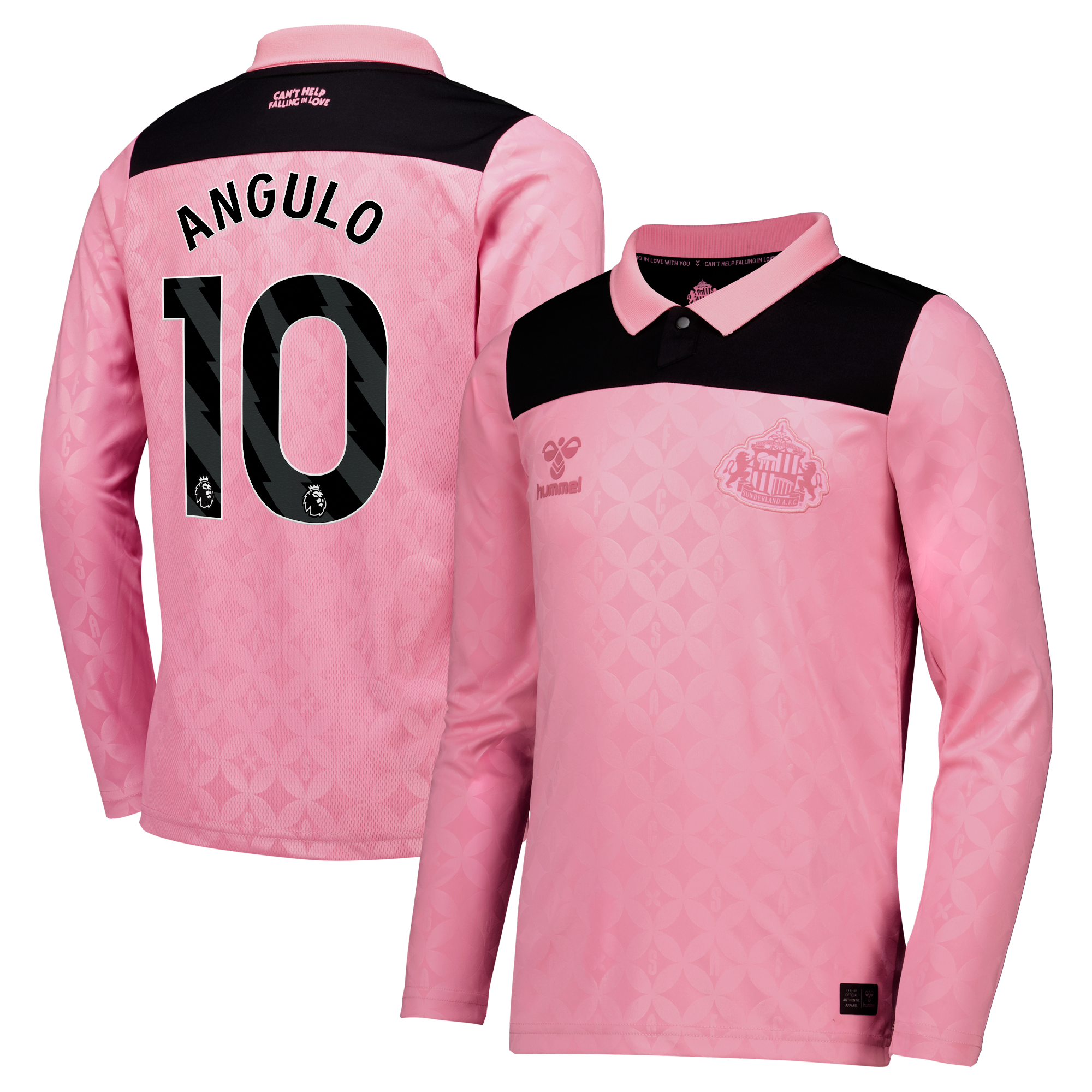 Sunderland x Elvis Hummel Away Shirt 2026-27 - Long Sleeve - Kids with Angulo 10 printing, , rebel_hi-res