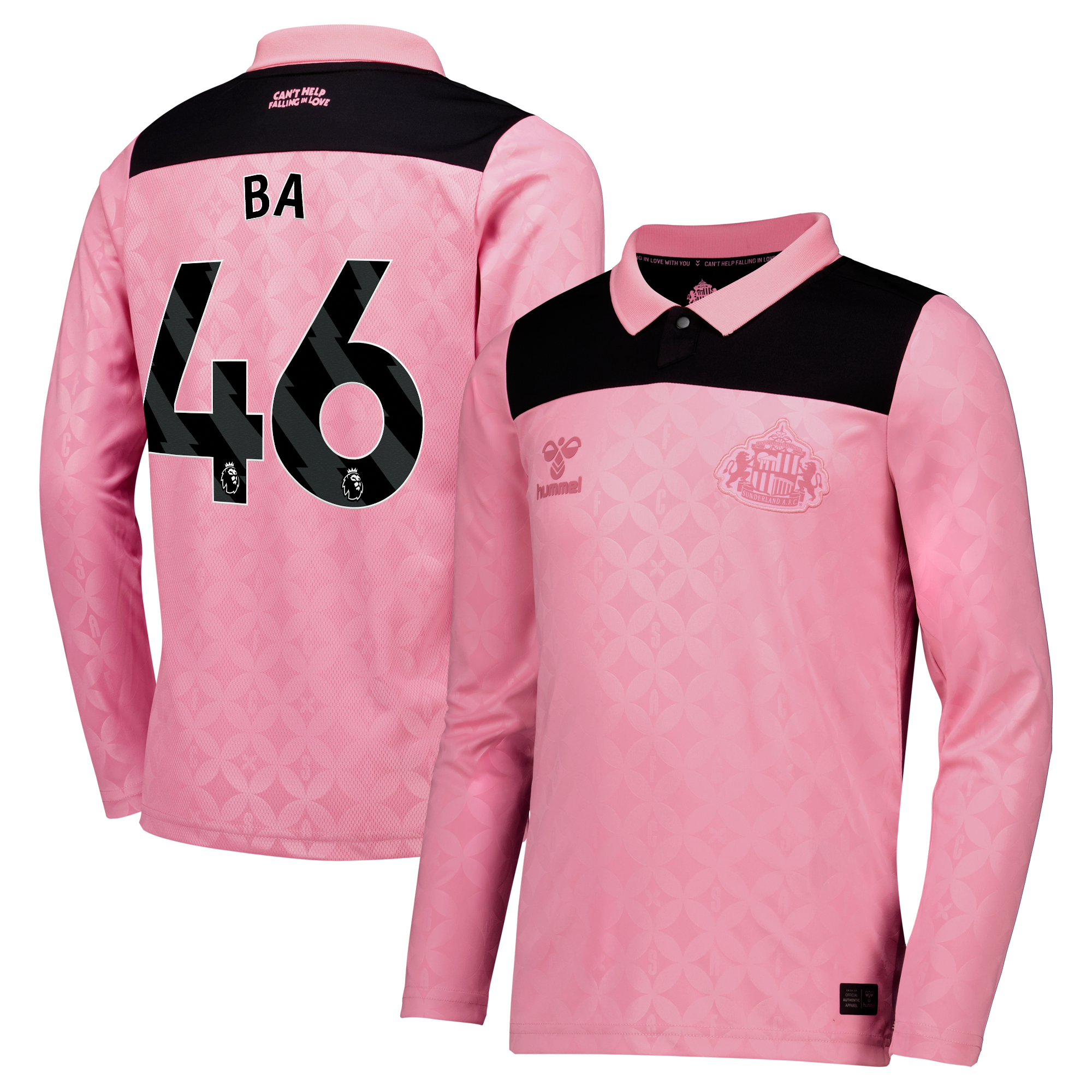Sunderland x Elvis Hummel Away Shirt 2026-27 - Long Sleeve - Kids with Ba 46 printing, , rebel_hi-res