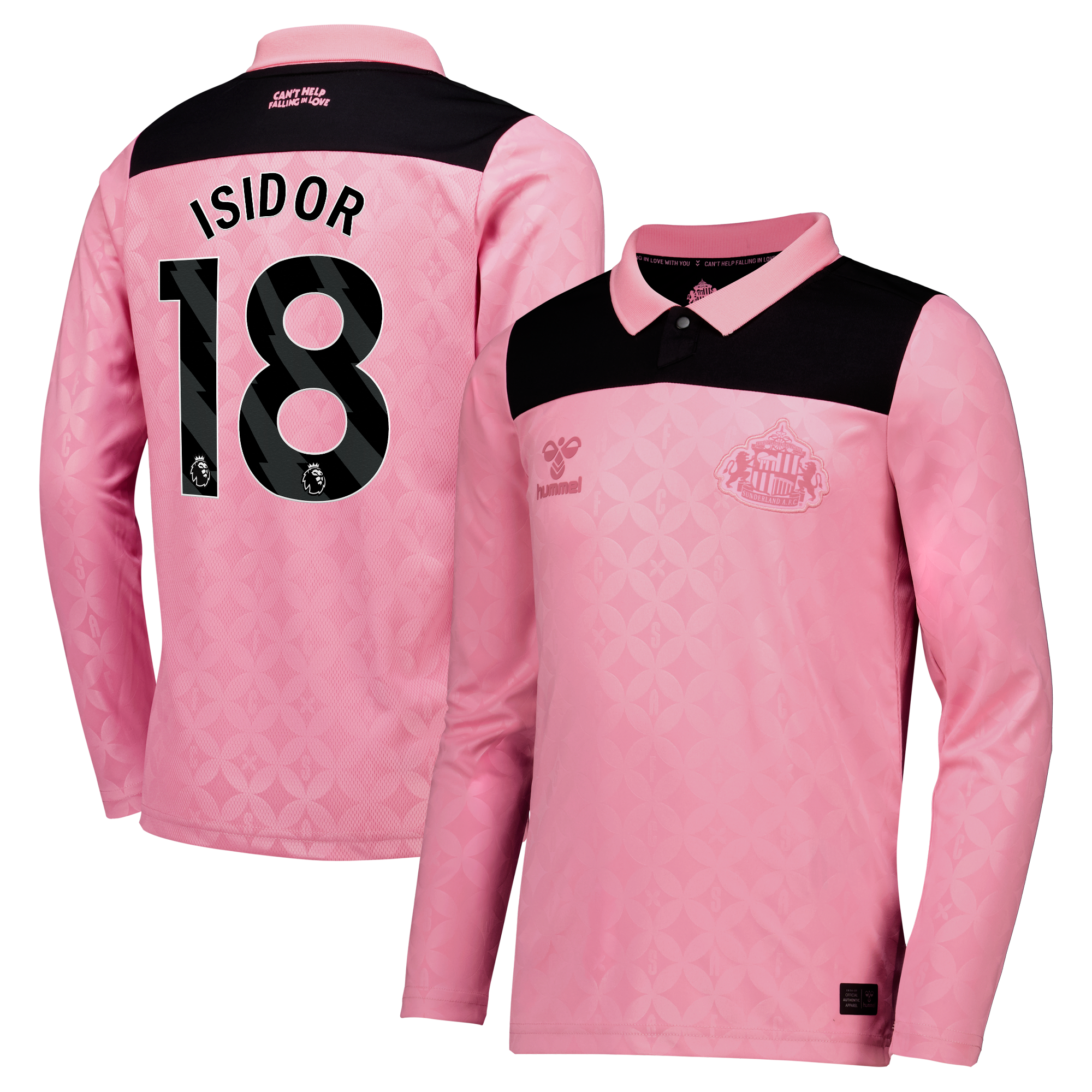 Sunderland x Elvis Hummel Away Shirt 2026-27 - Long Sleeve - Kids with Isidor 18 printing, , rebel_hi-res