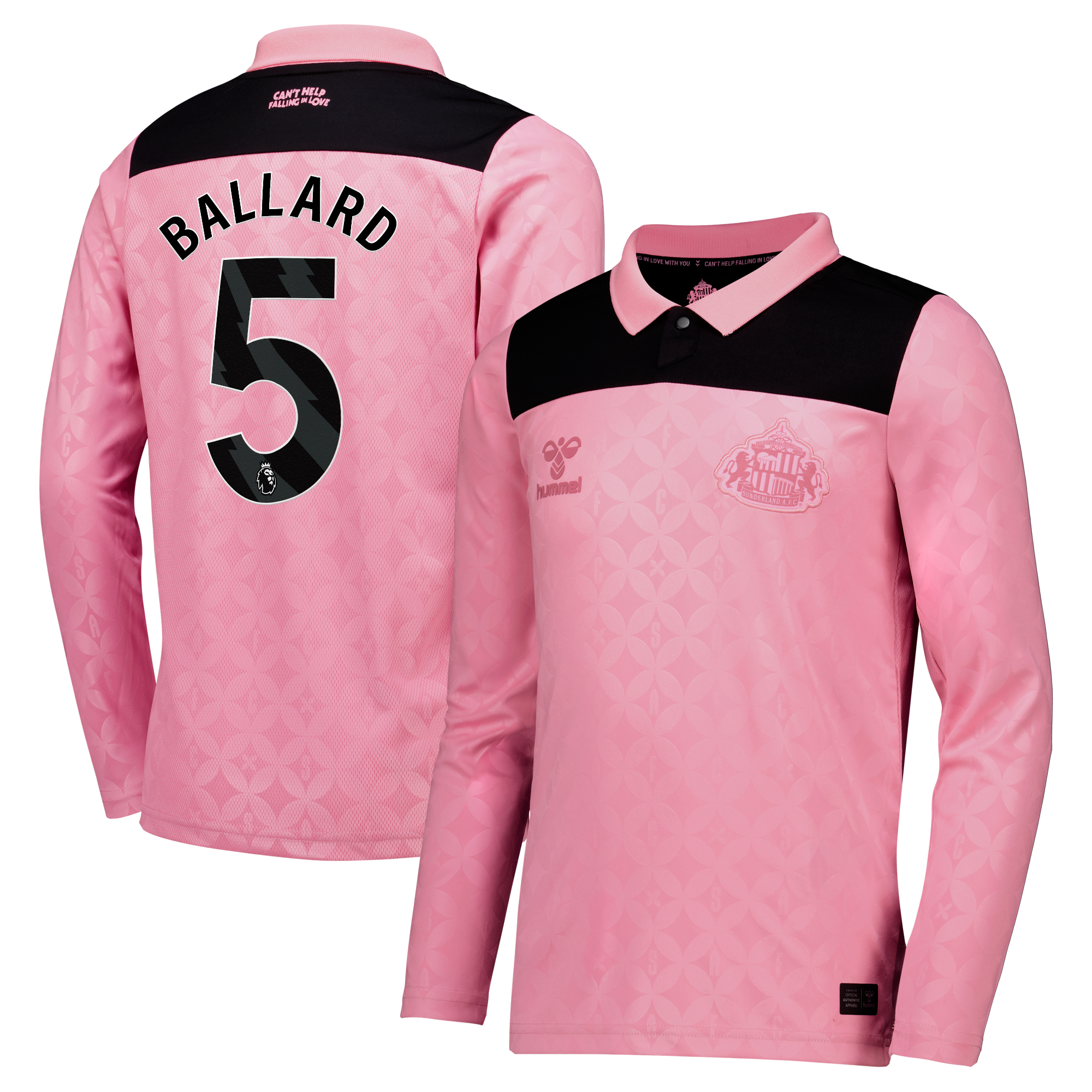 Sunderland x Elvis Hummel Away Shirt 2026-27 - Long Sleeve - Kids with Ballard 5 printing, , rebel_hi-res
