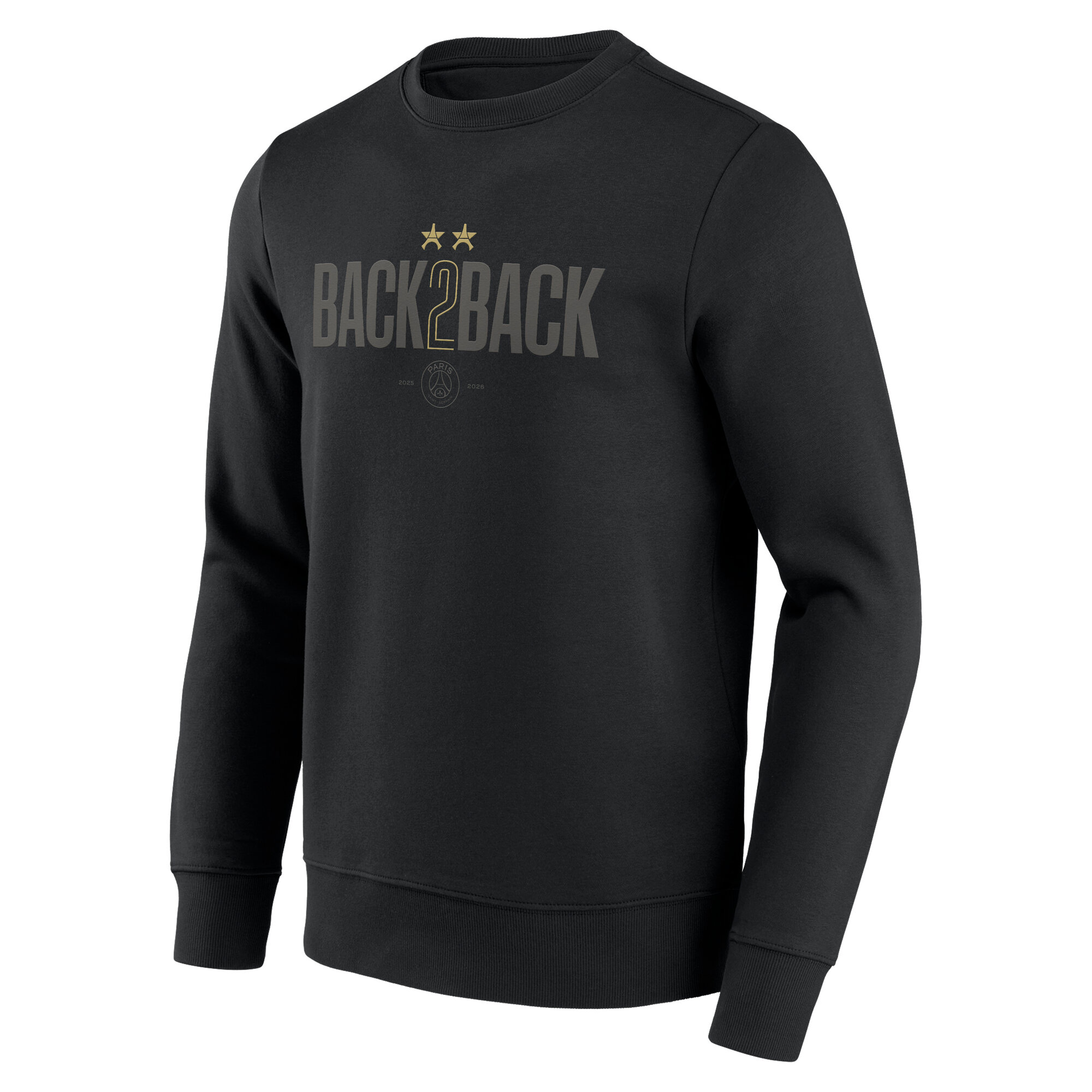 PSG Winner Back to Back 2 Star Graphic Crew Sweat - Black, , rebel_hi-res