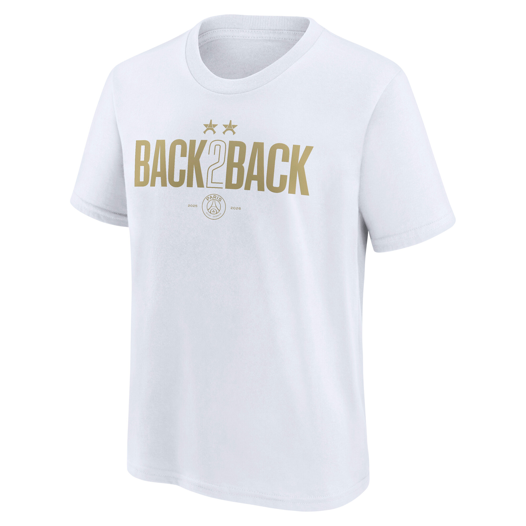 PSG Winner Back to Back 2 Star T-shirt - White - Kids, , rebel_hi-res