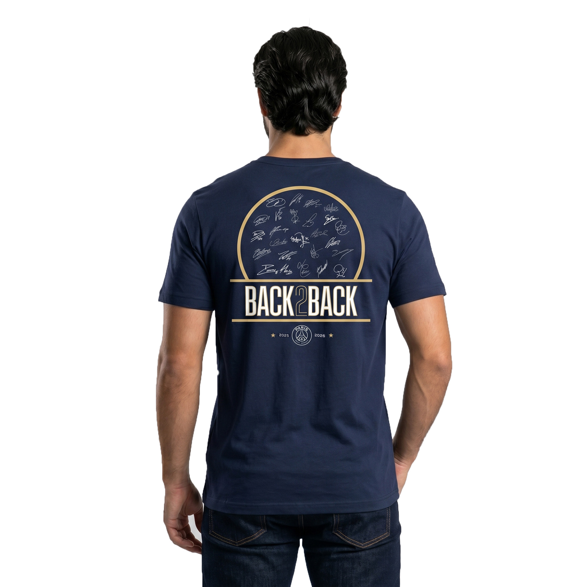 PSG European Champions Signature Roster Graphic T-Shirt - Navy, , rebel_hi-res
