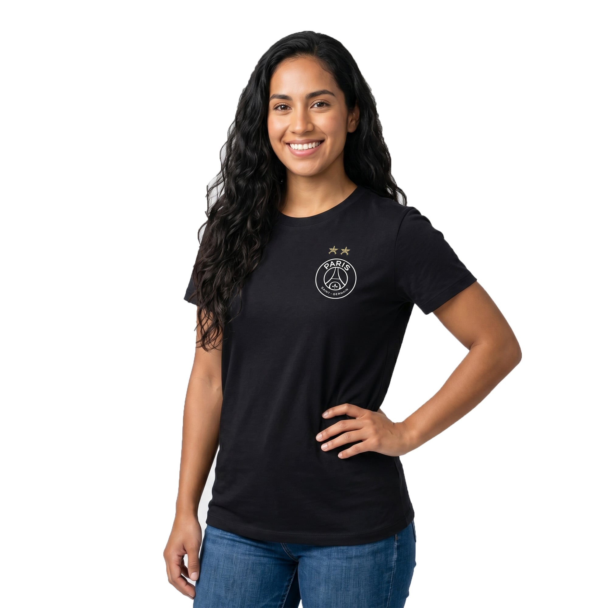 PSG European Champions Signature Roster Graphic T-Shirt - Black - Womens