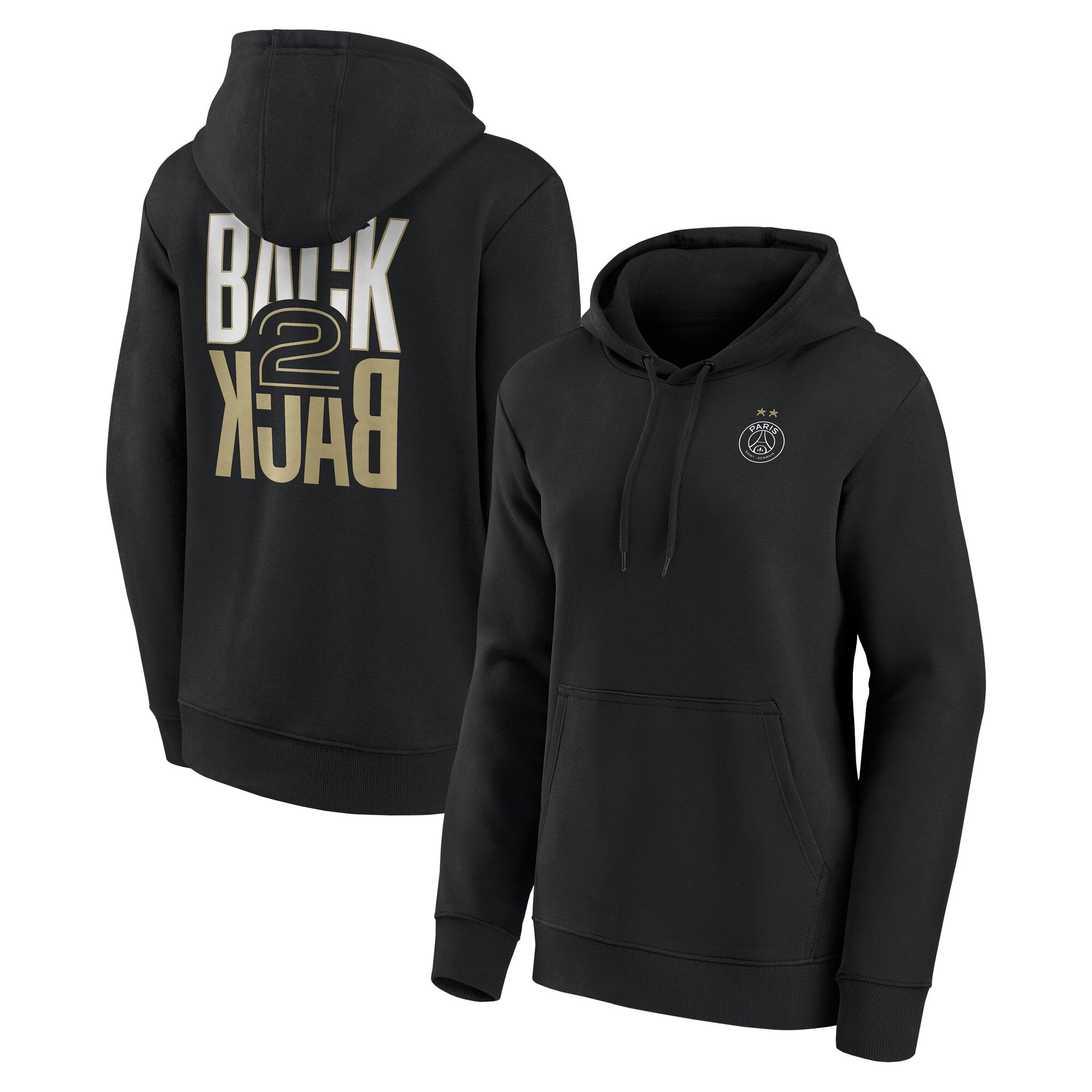 PSG Big Logo Back to Back Crest Hoodie - Black - Womens, , rebel_hi-res