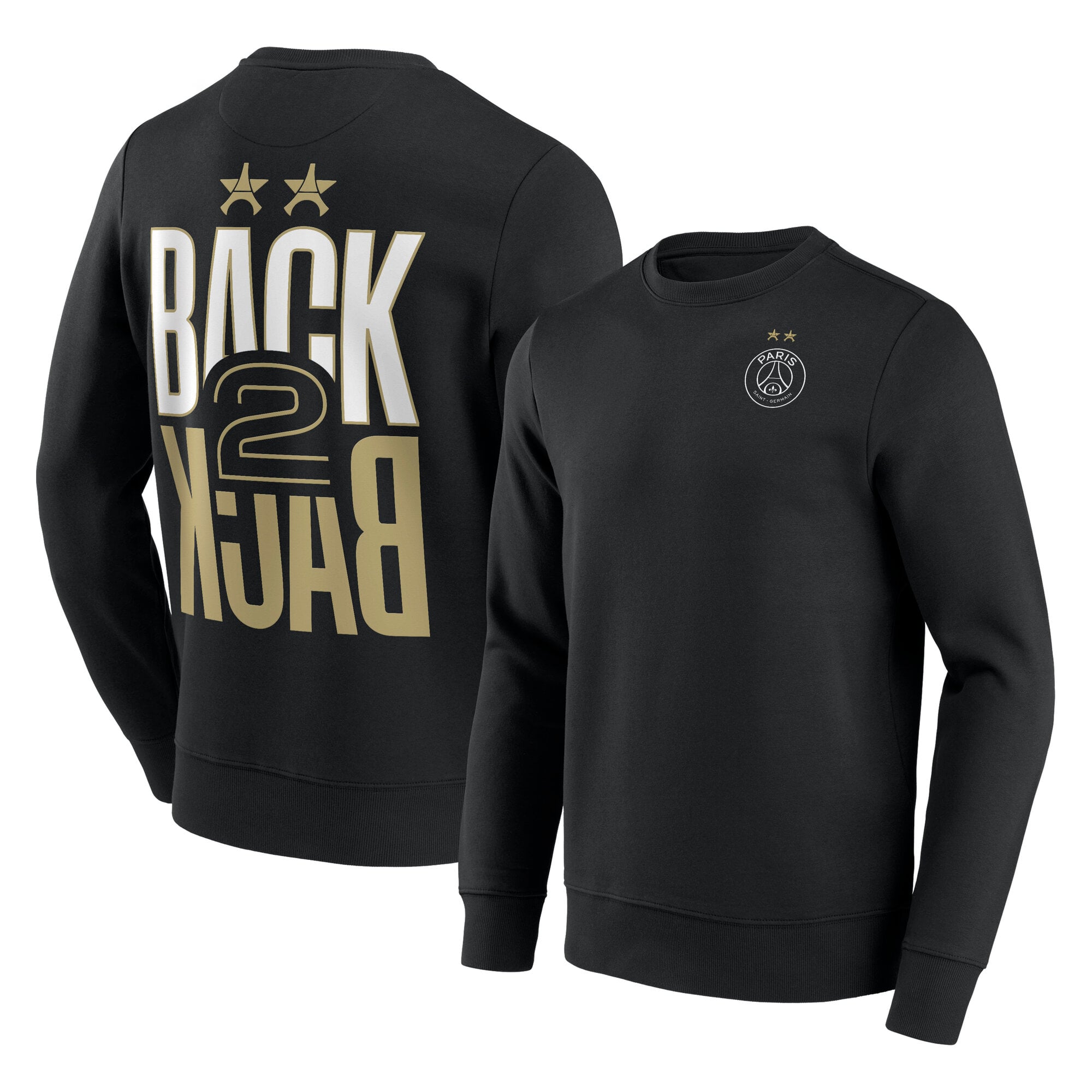 PSG Big Logo Back to Back Crest Crew Sweat - Black, , rebel_hi-res