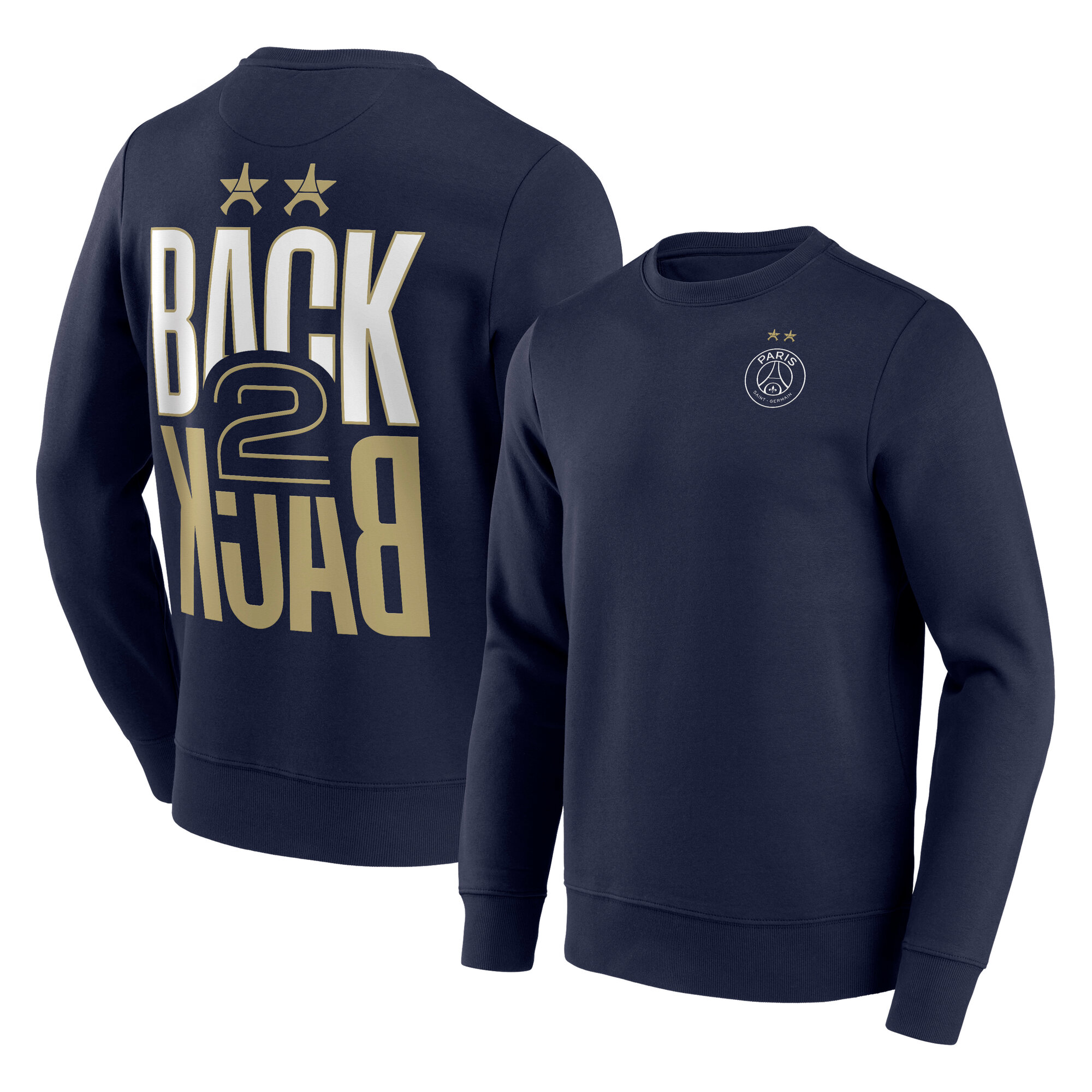 PSG Big Logo Back to Back Crest Crew Sweat - Navy, , rebel_hi-res