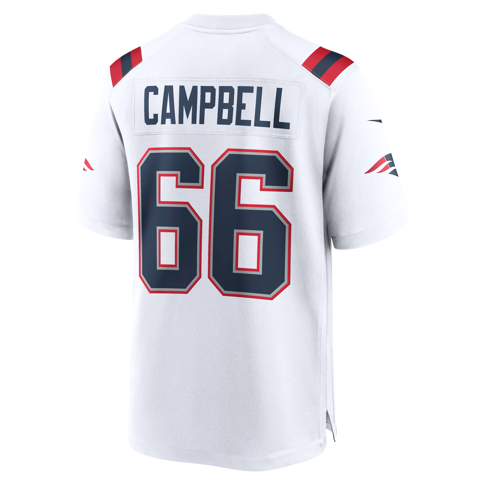 New England Patriots Nike Game Road Jersey - White - Will Campbell - Mens, , rebel_hi-res