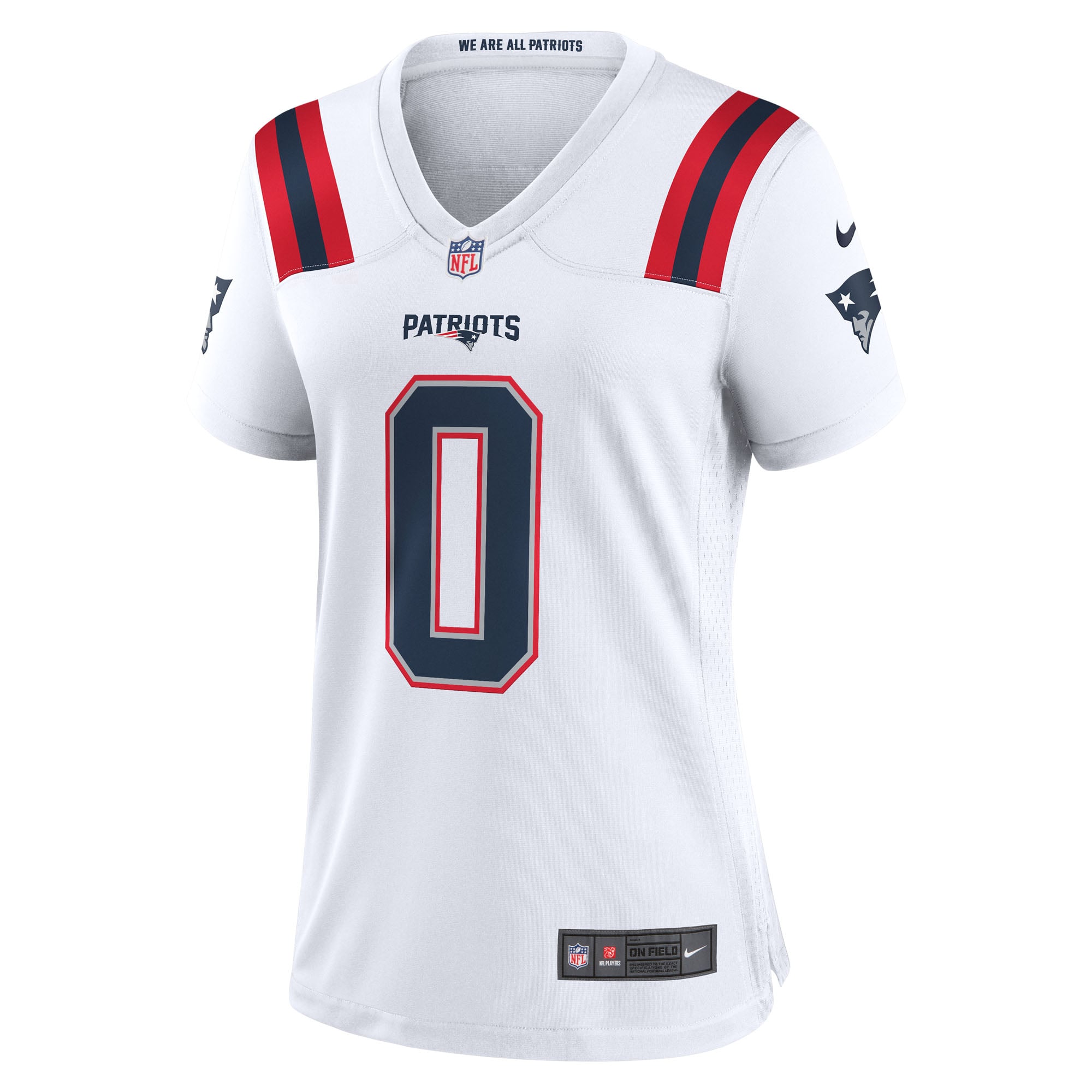 New England Patriots Nike Game Road Jersey - White - Christian Gonzalez - Womens, , rebel_hi-res