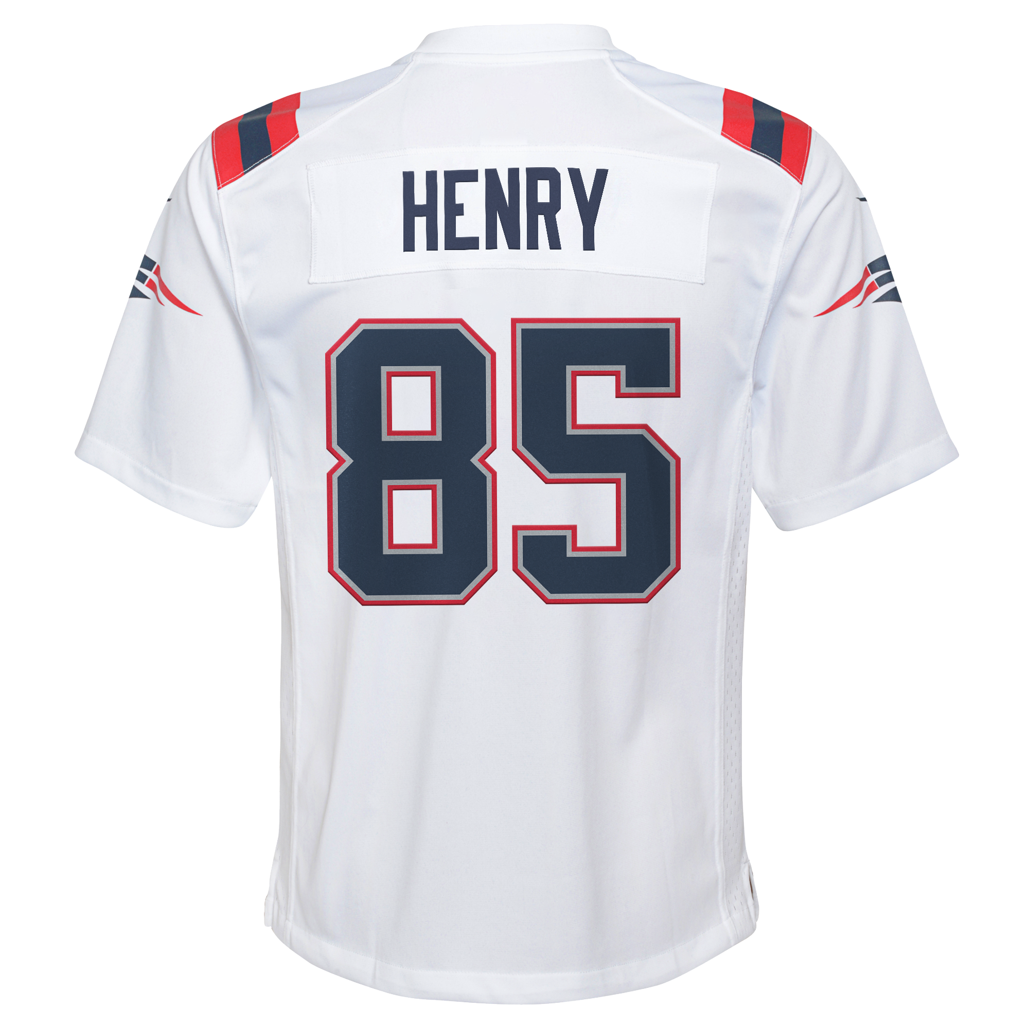 New England Patriots Nike Game Road Jersey - White - Hunter Henry - Youth, , rebel_hi-res