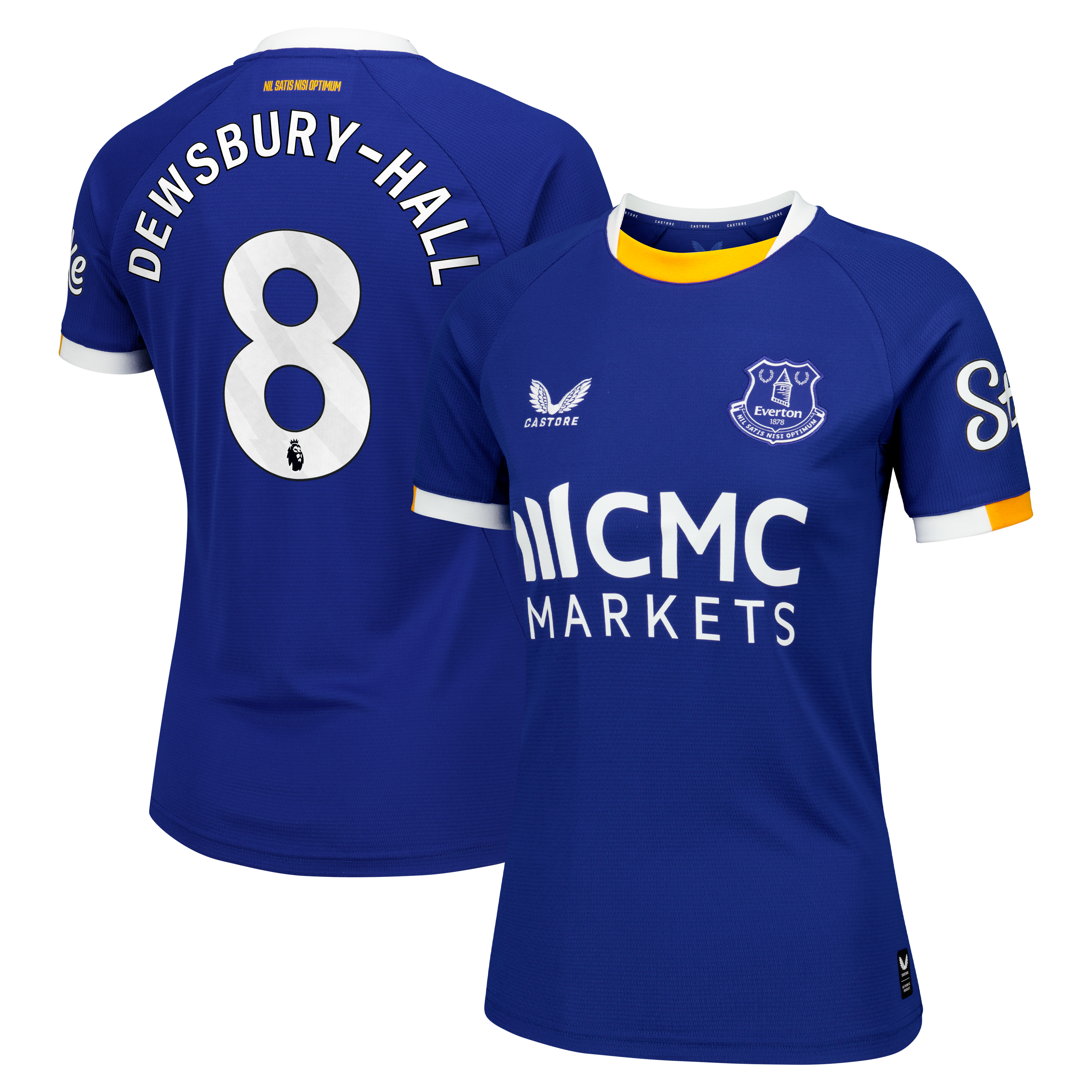Everton Castore Home Replica Shirt 2026-27 - Womens with Dewsbury-Hall 8 printing, , rebel_hi-res