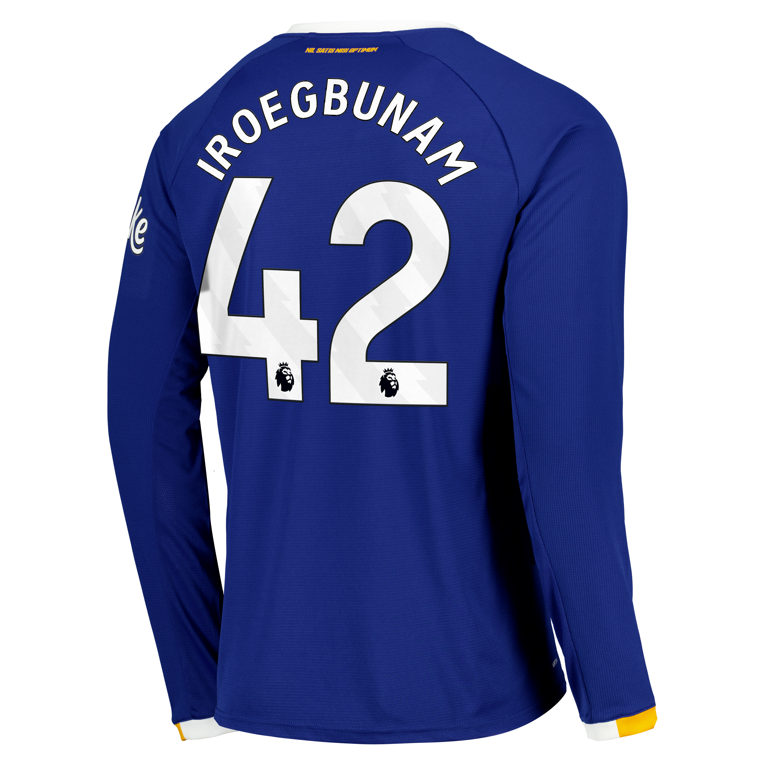 Everton Castore Home Replica Shirt 2026-27 - Long Sleeve with Iroegbunam 42 printing, , rebel_hi-res