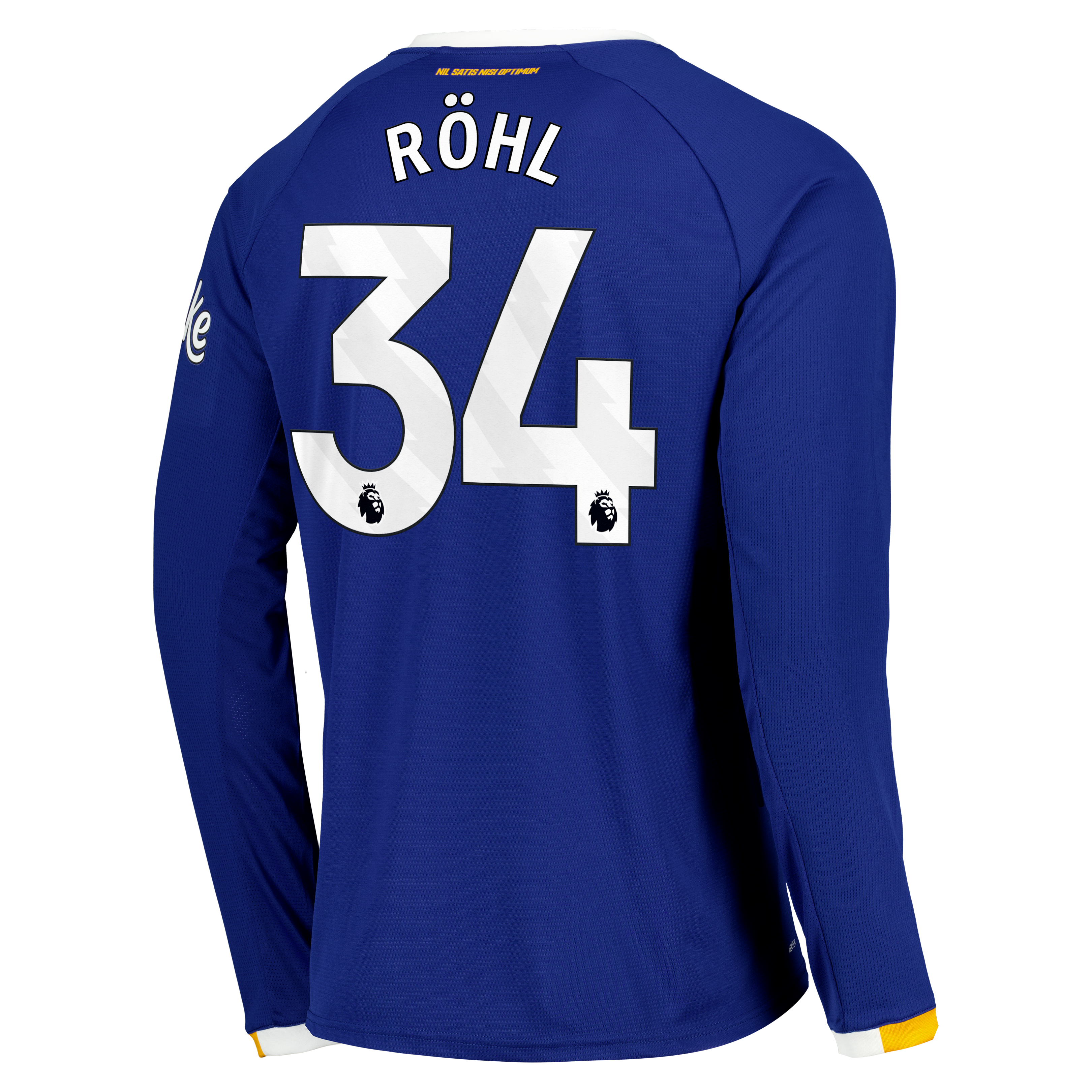 Everton Castore Home Replica Shirt 2026-27 - Long Sleeve with R&ouml;hl 34 printing, , rebel_hi-res