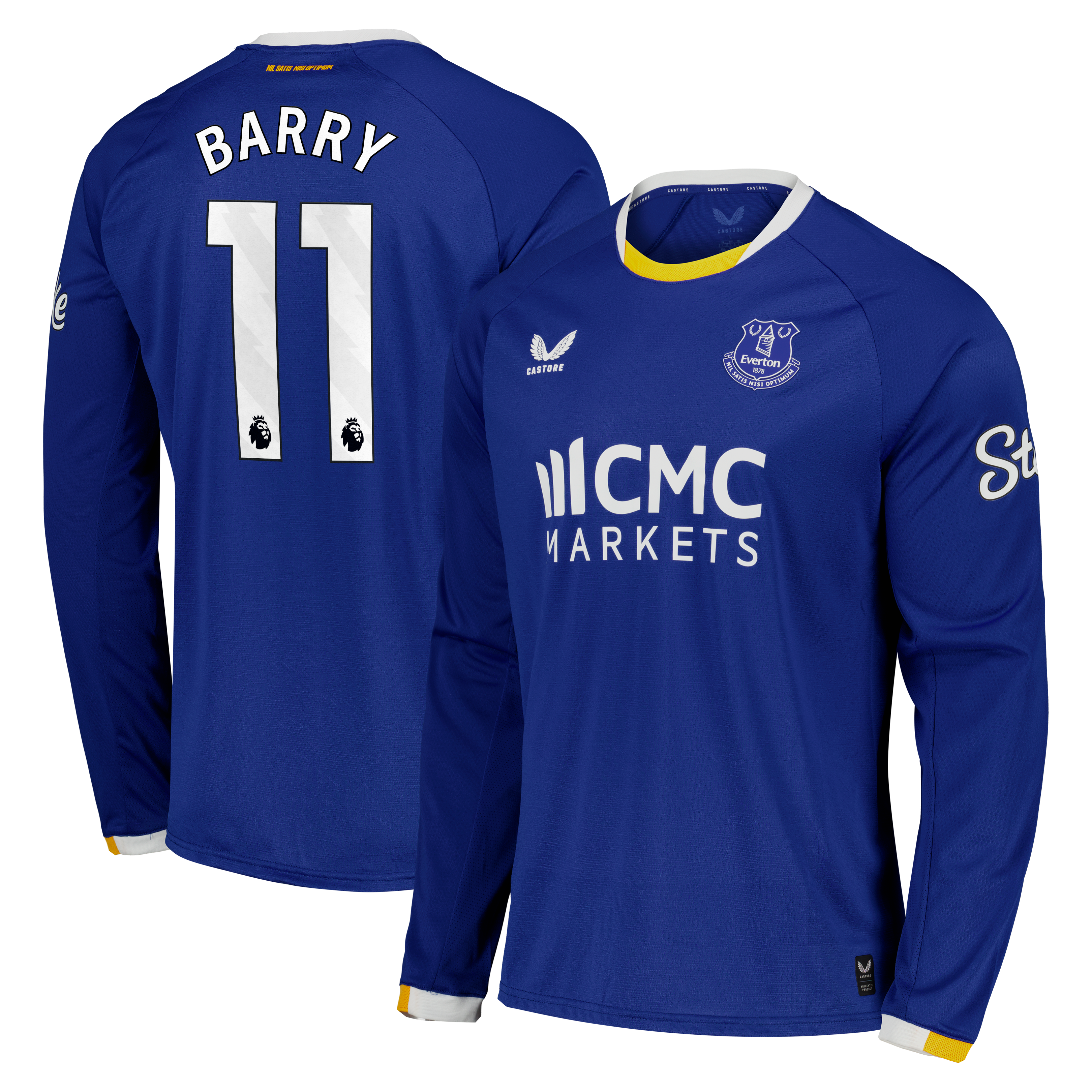 Everton Castore Home Pro Shirt 2026-27 - Long Sleeve with Barry 11 printing, , rebel_hi-res