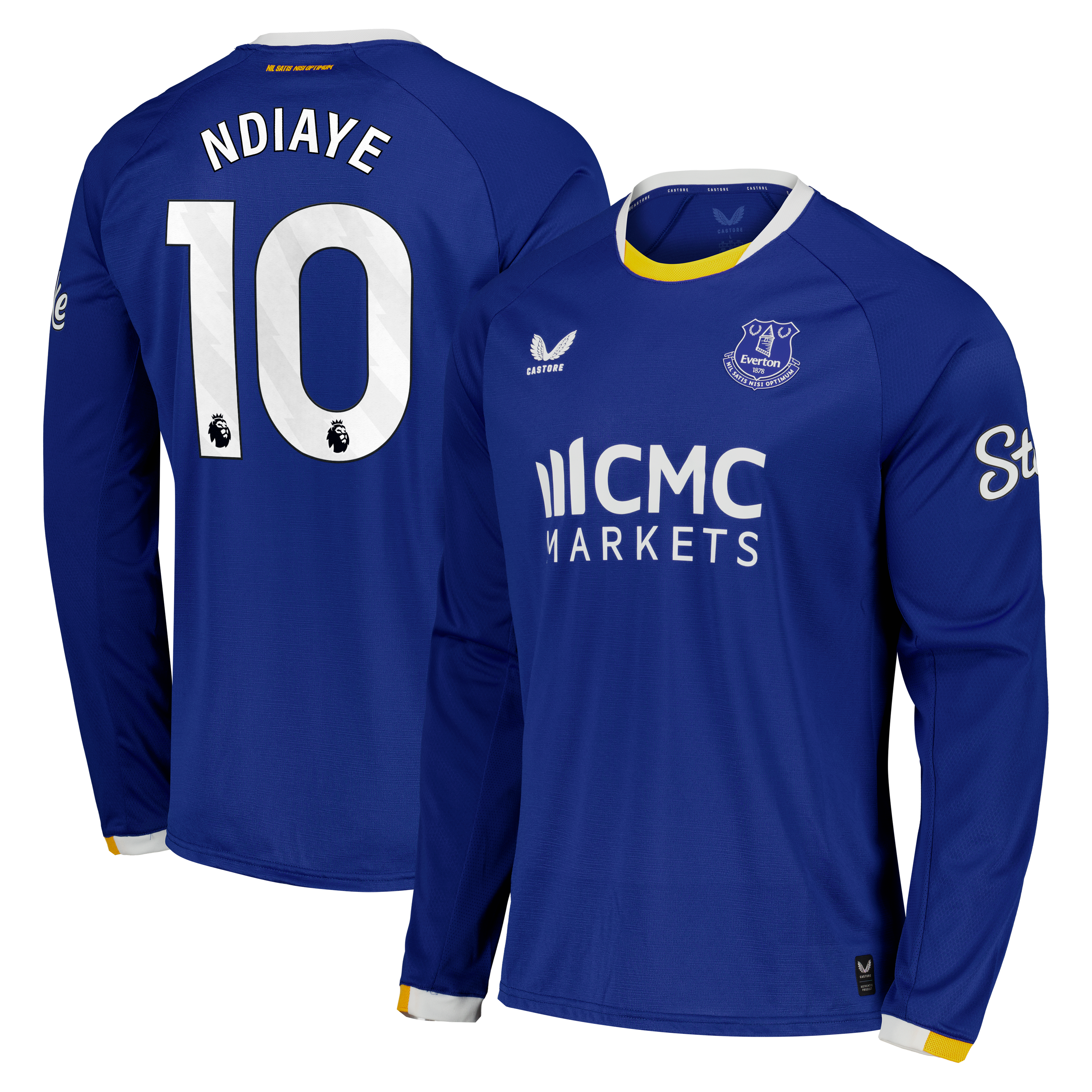 Everton Castore Home Pro Shirt 2026-27 - Long Sleeve with Ndiaye 10 printing, , rebel_hi-res