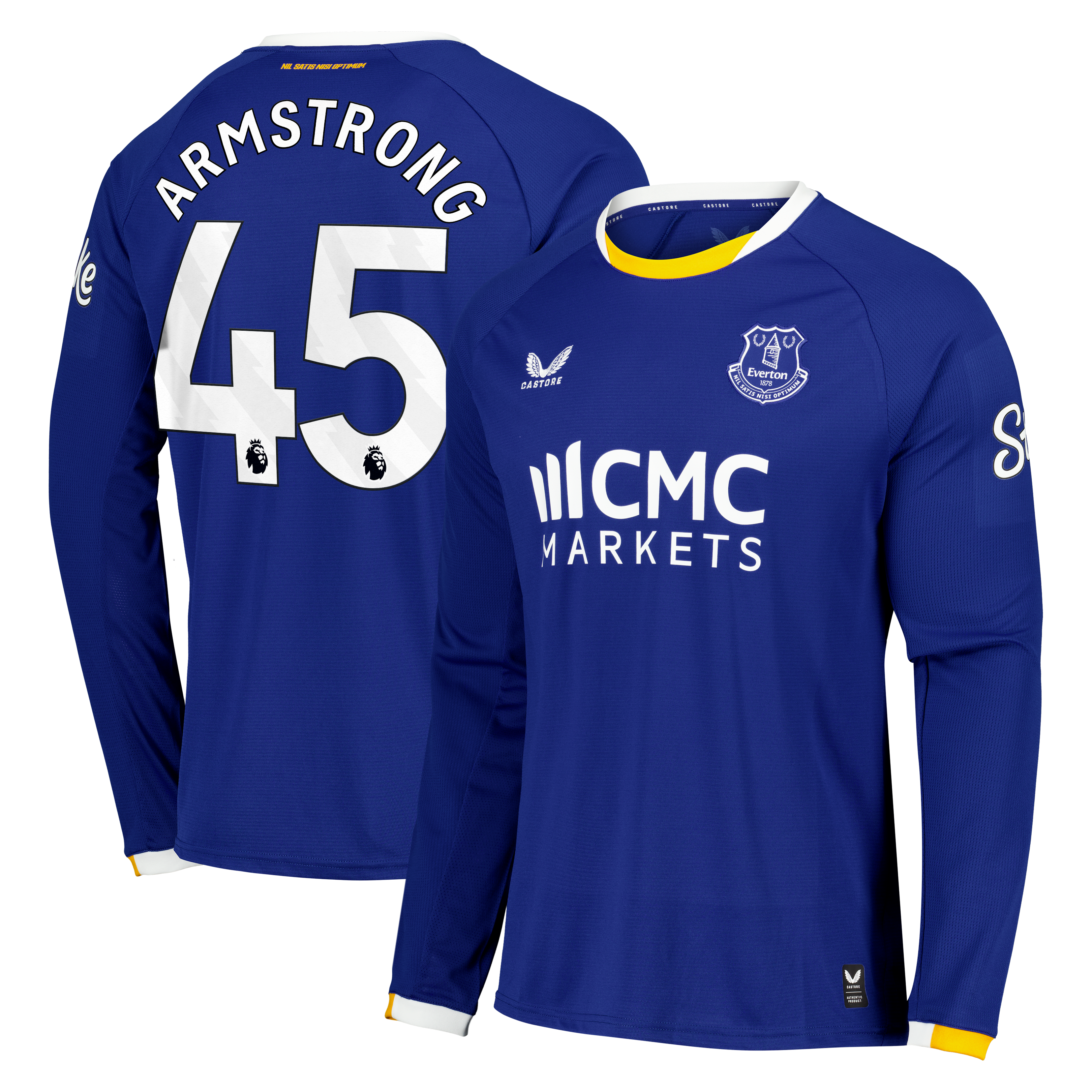 Everton Castore Home Replica Shirt 2026-27 - Long Sleeve with Armstrong 45 printing, , rebel_hi-res