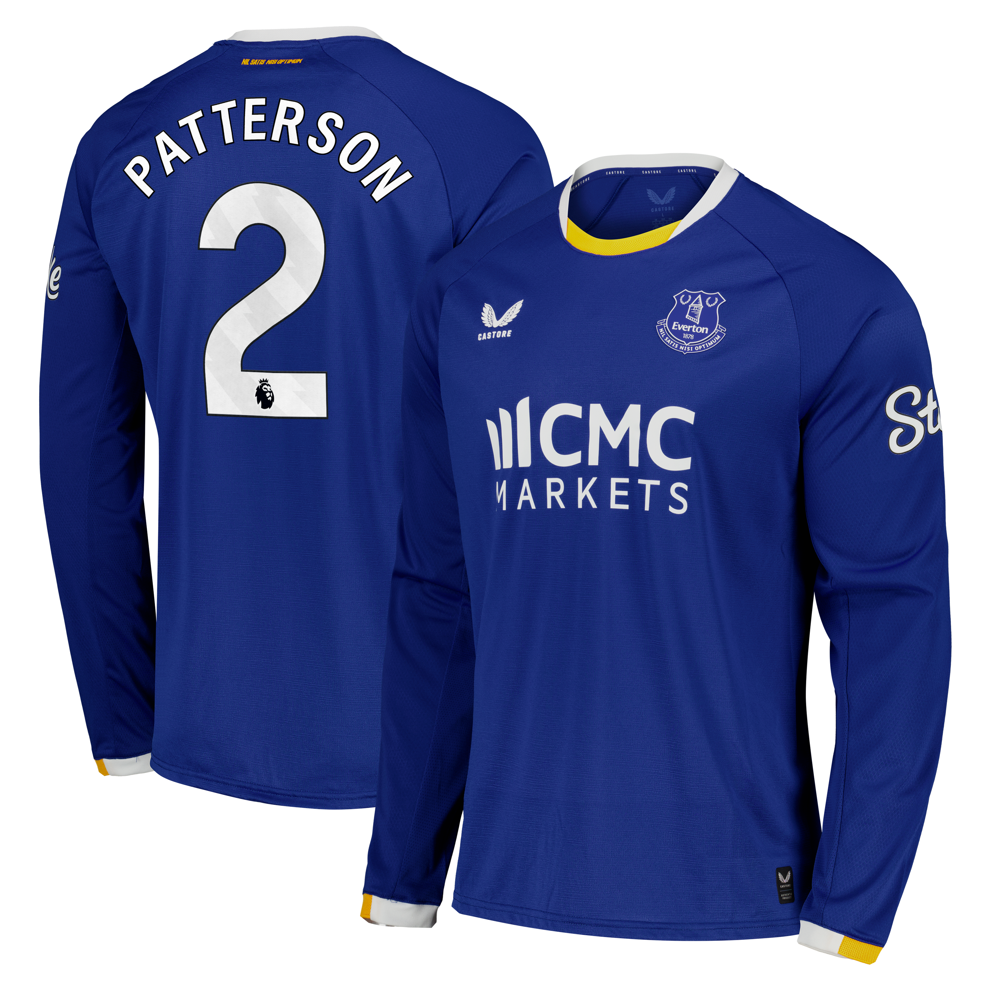 Everton Castore Home Pro Shirt 2026-27 - Long Sleeve with Patterson 2 printing, , rebel_hi-res
