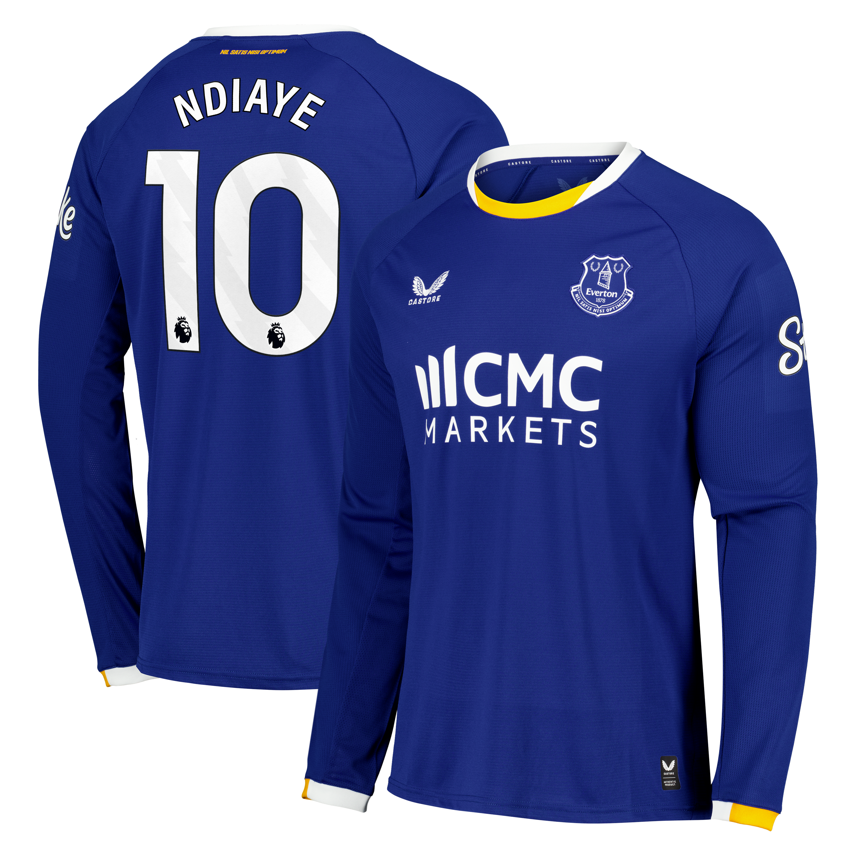 Everton Castore Home Replica Shirt 2026-27 - Long Sleeve with Ndiaye 10 printing, , rebel_hi-res