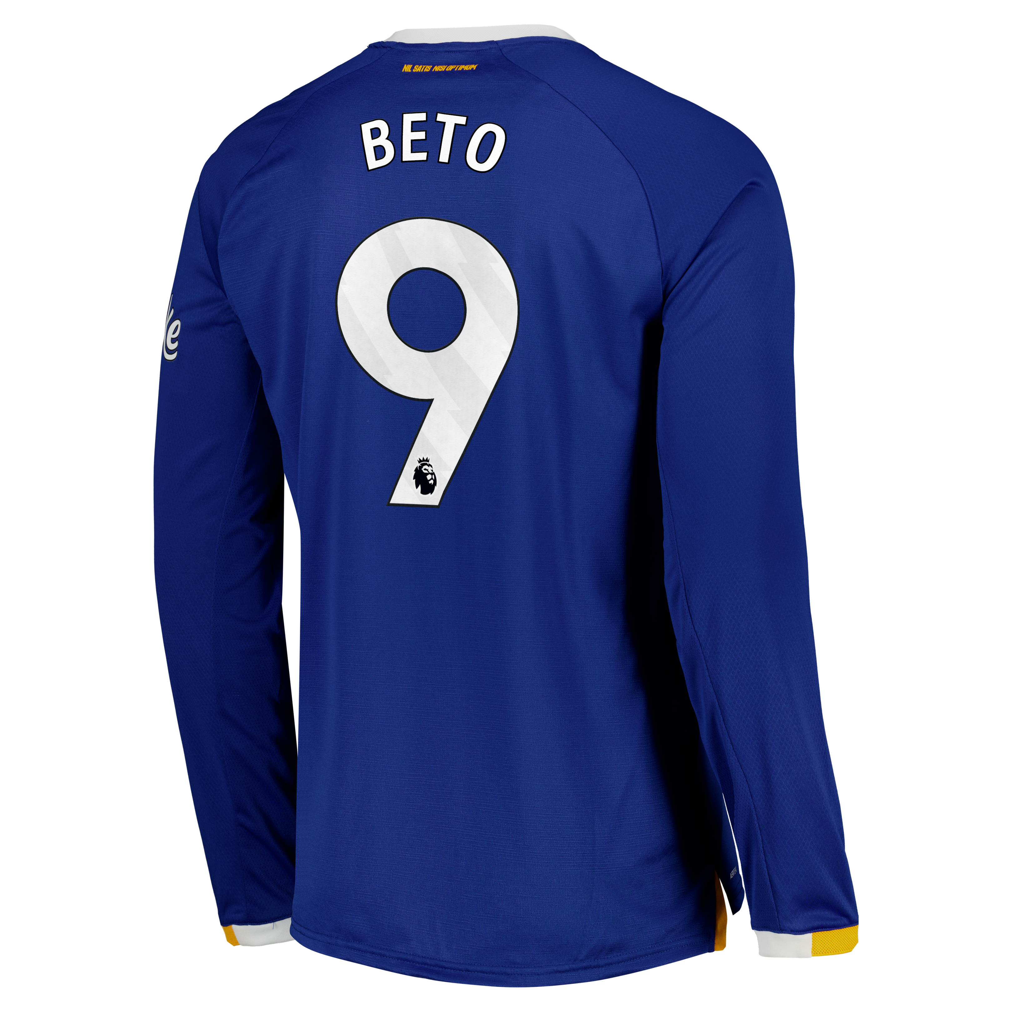 Everton Castore Home Pro Shirt 2026-27 - Long Sleeve with Beto 9 printing, , rebel_hi-res