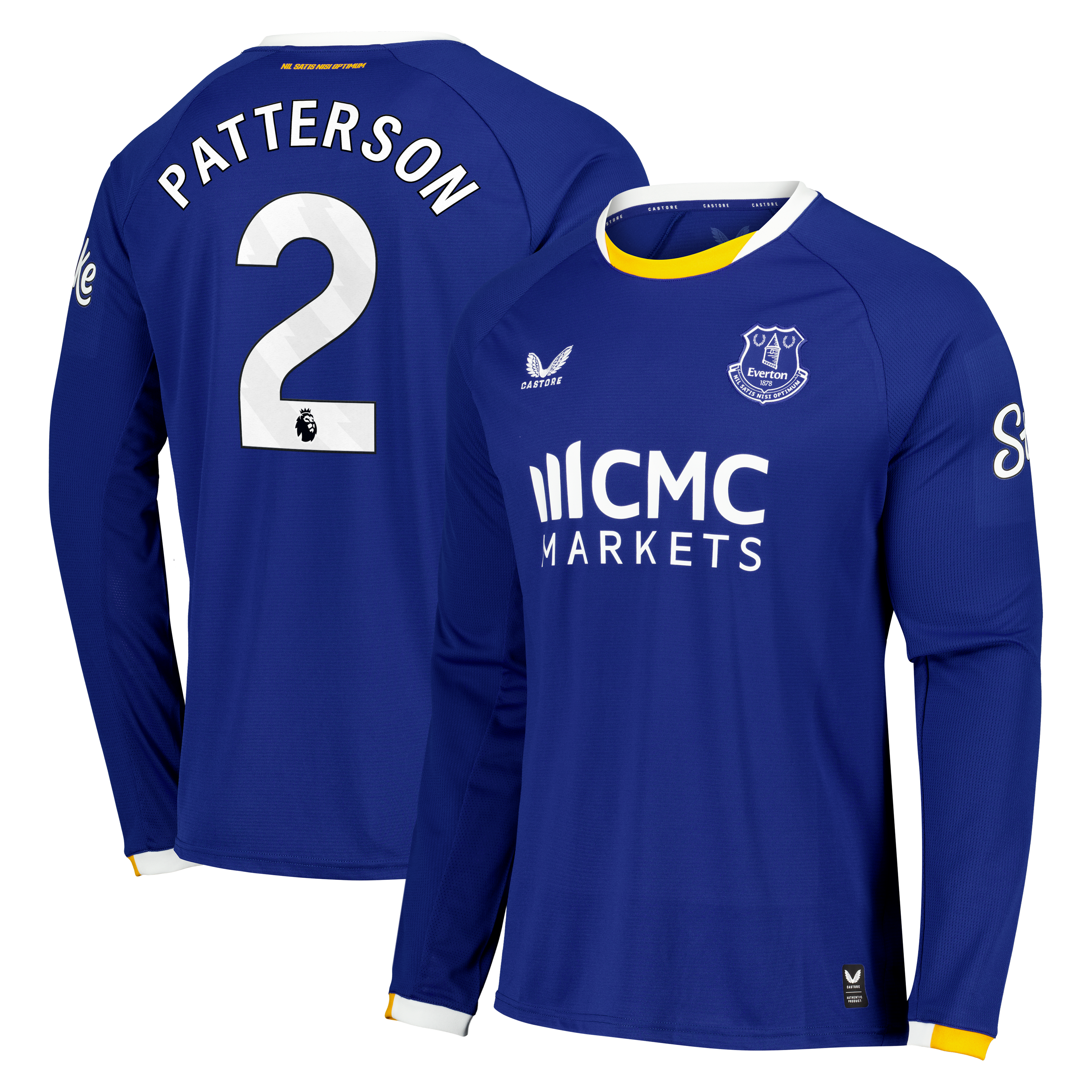Everton Castore Home Replica Shirt 2026-27 - Long Sleeve with Patterson 2 printing, , rebel_hi-res