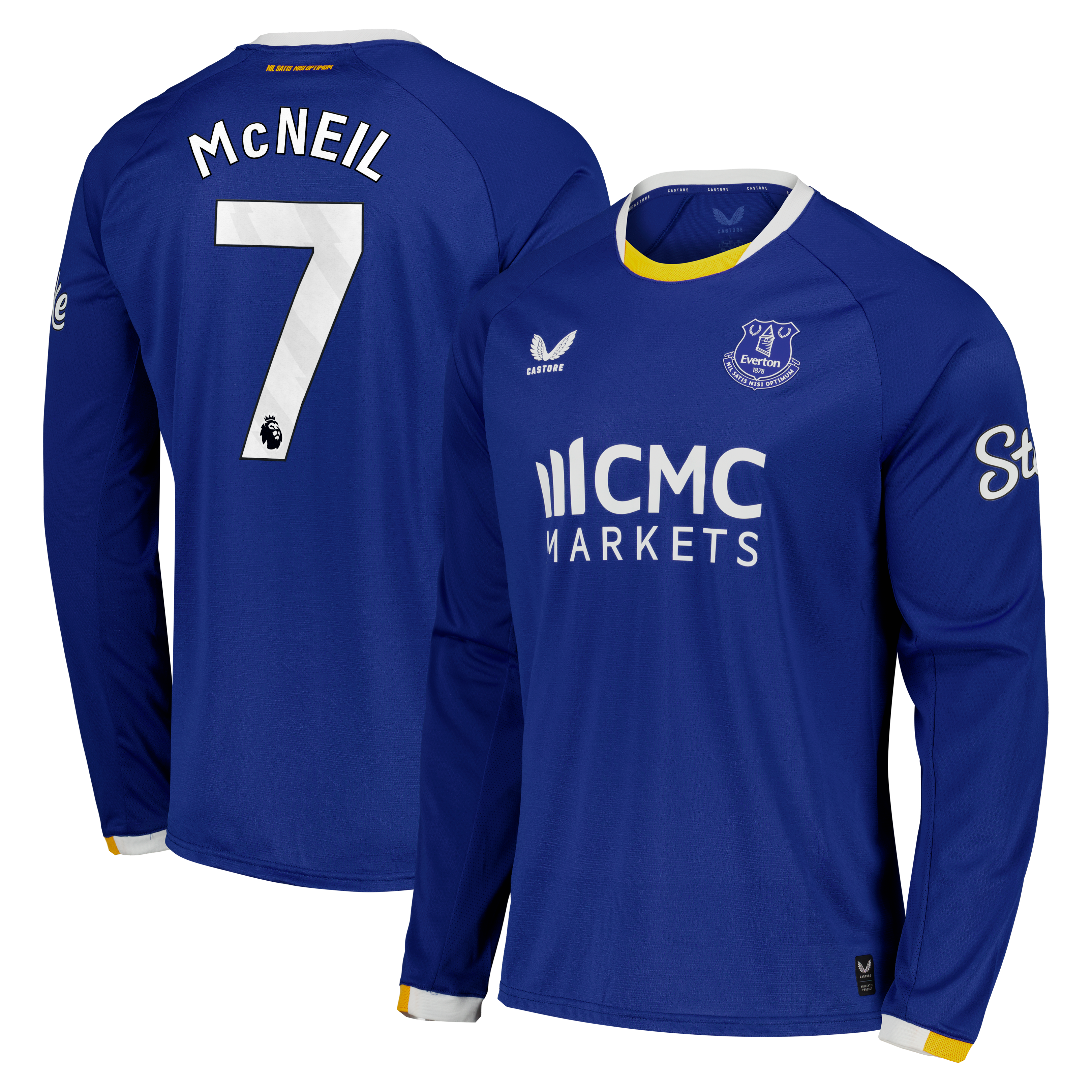 Everton Castore Home Pro Shirt 2026-27 - Long Sleeve with McNeil 7 printing, , rebel_hi-res
