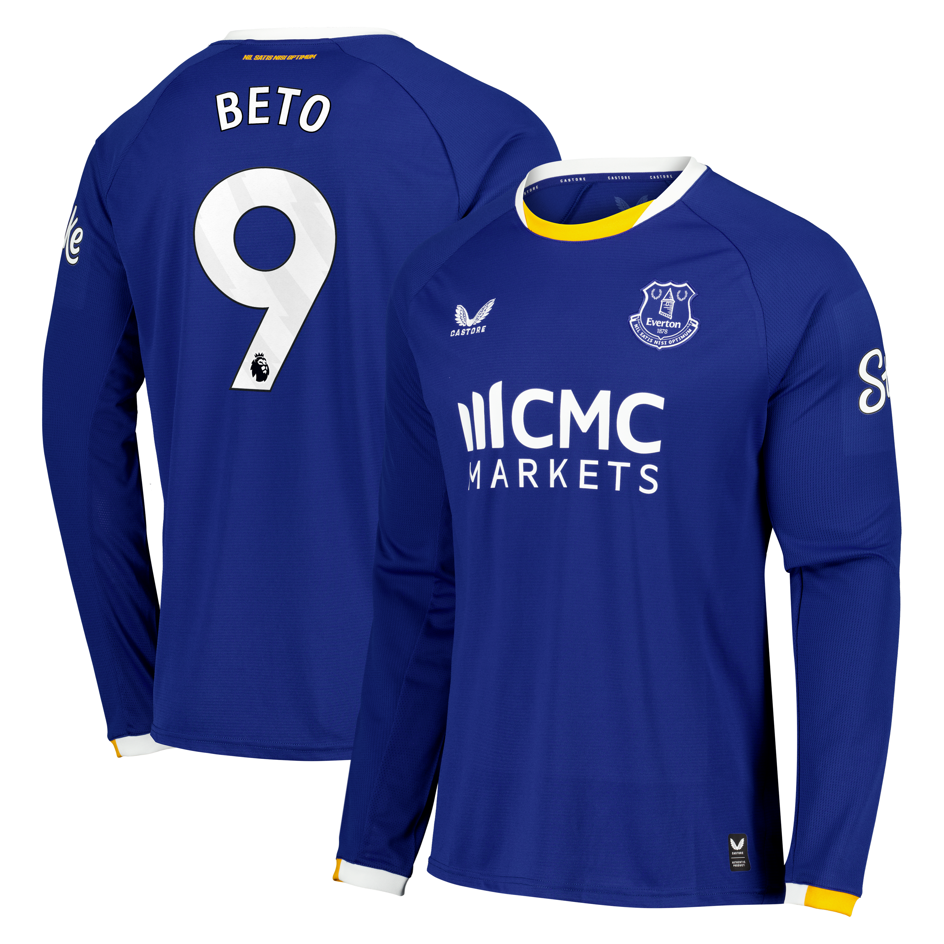 Everton Castore Home Replica Shirt 2026-27 - Long Sleeve with Beto 9 printing, , rebel_hi-res
