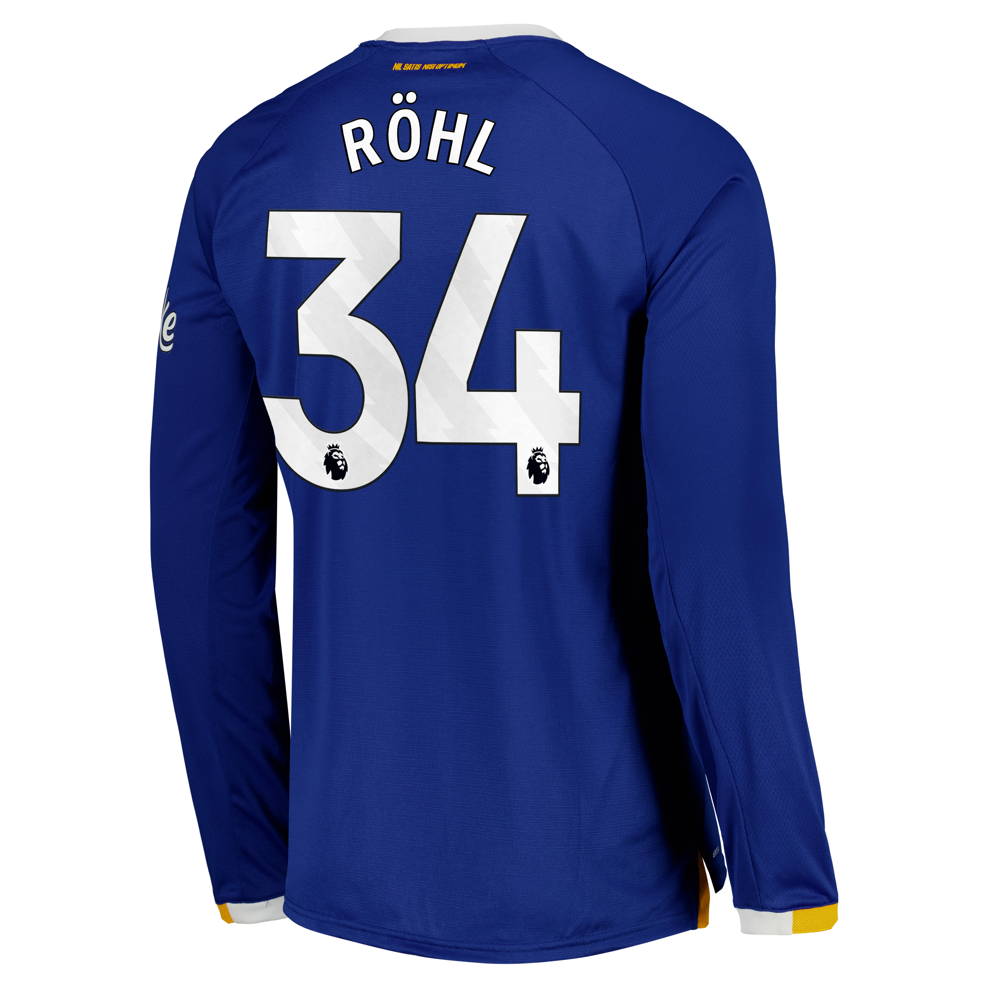 Everton Castore Home Pro Shirt 2026-27 - Long Sleeve with R&ouml;hl 34 printing, , rebel_hi-res