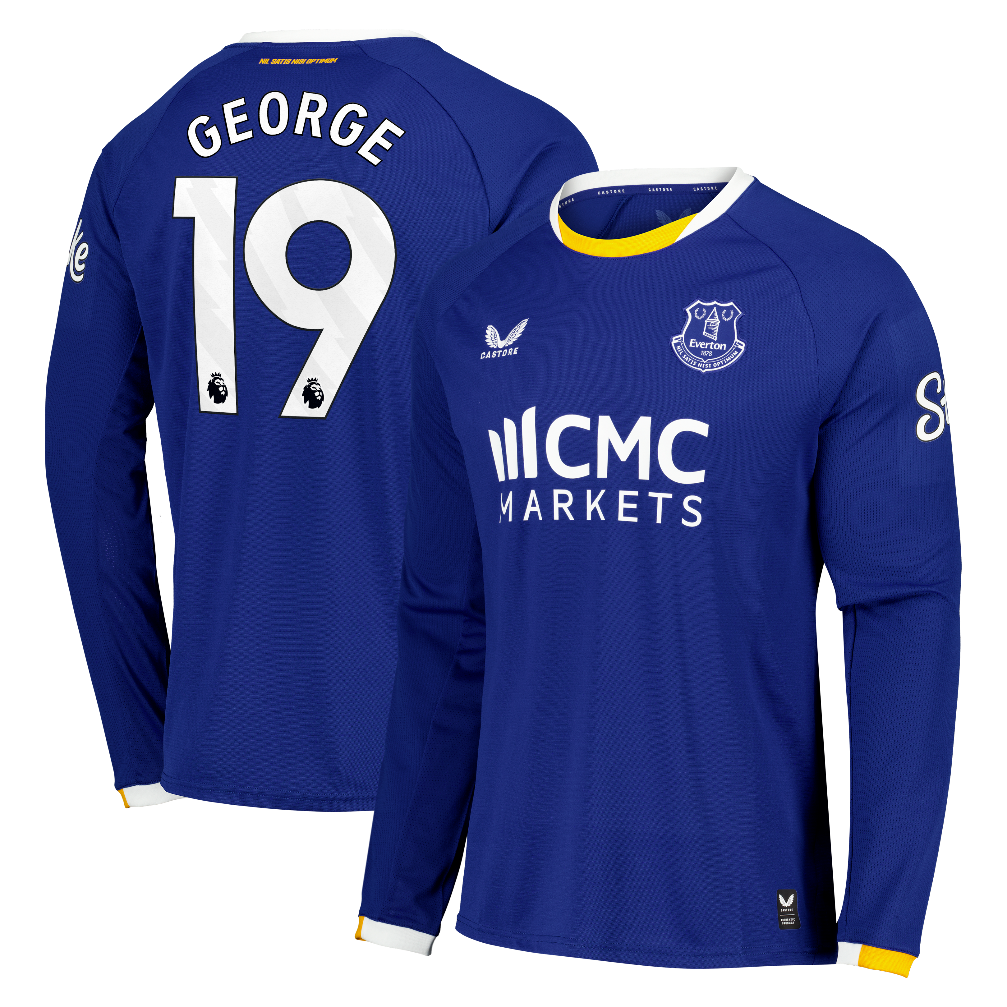 Everton Castore Home Replica Shirt 2026-27 - Long Sleeve with George 19 printing, , rebel_hi-res